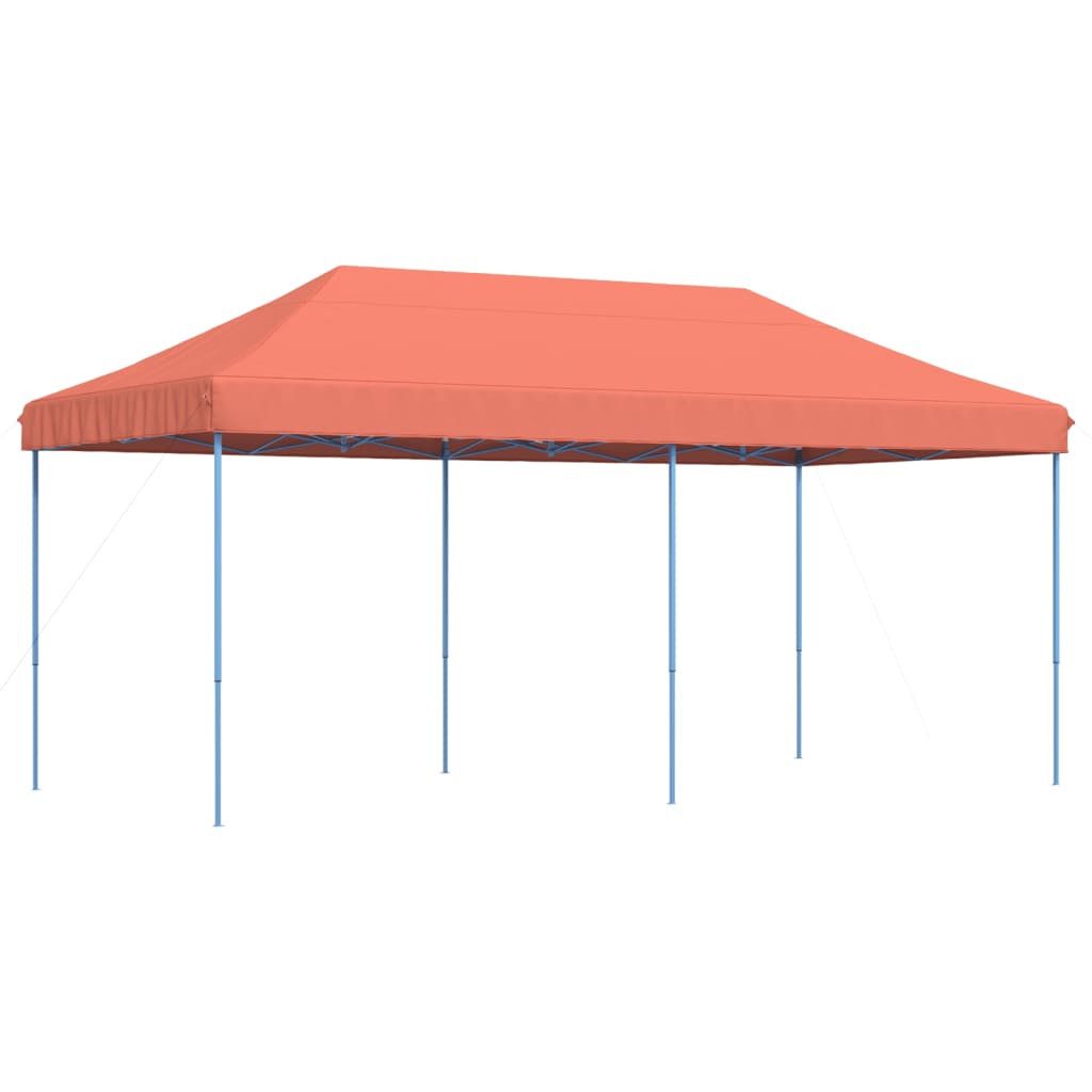 Pavillon Partyzelt Faltbar Pop-Up Terrakottarot 580x292x315 cm Pavillon