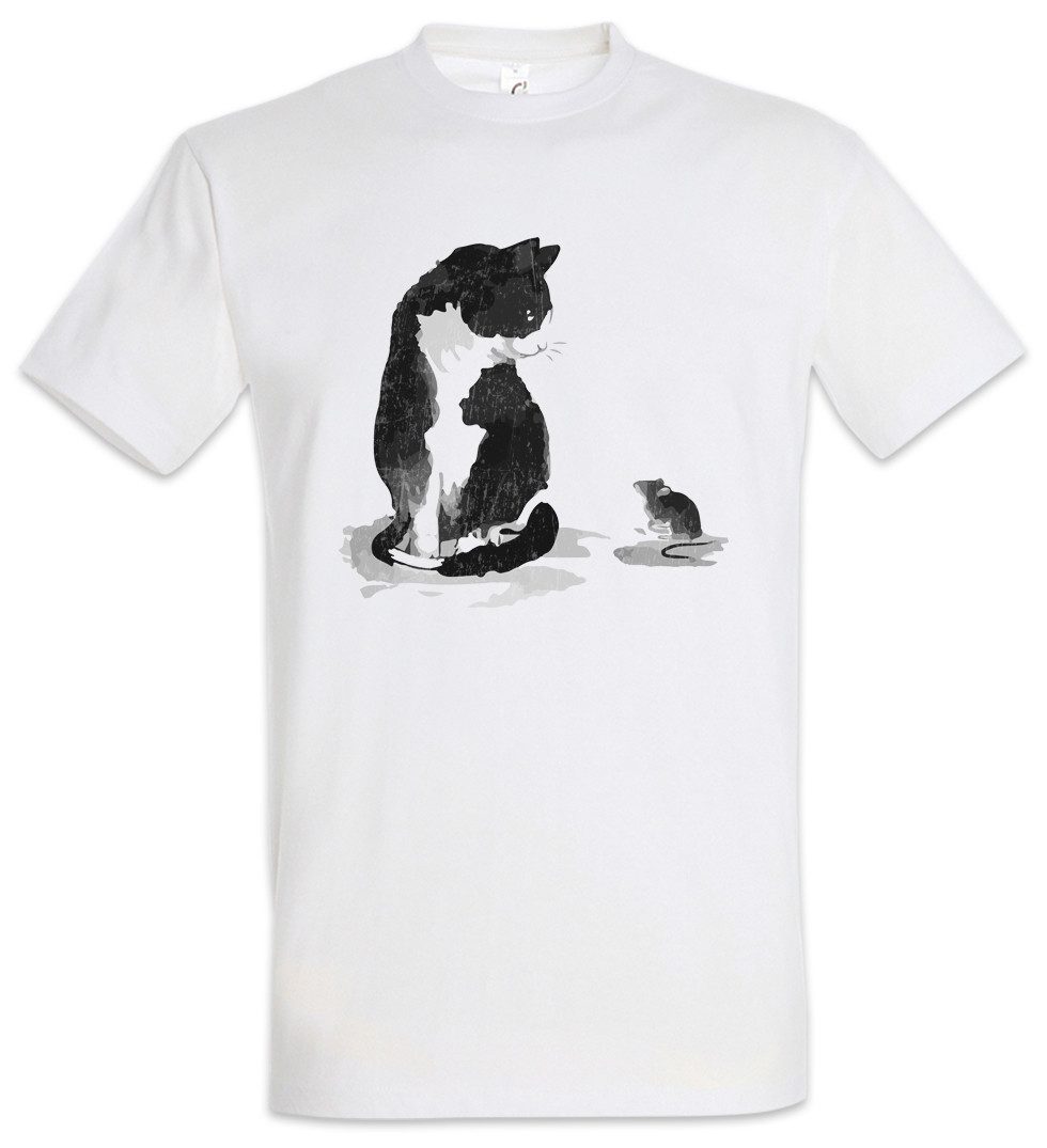 Urban Backwoods Print-Shirt Cat And Mouse Herren T-Shirt Katzen Kätzchen Ka günstig online kaufen