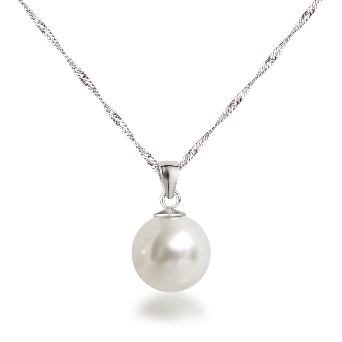 Schöner-SD Kette mit Anhänger 12mm Perle günstig online kaufen