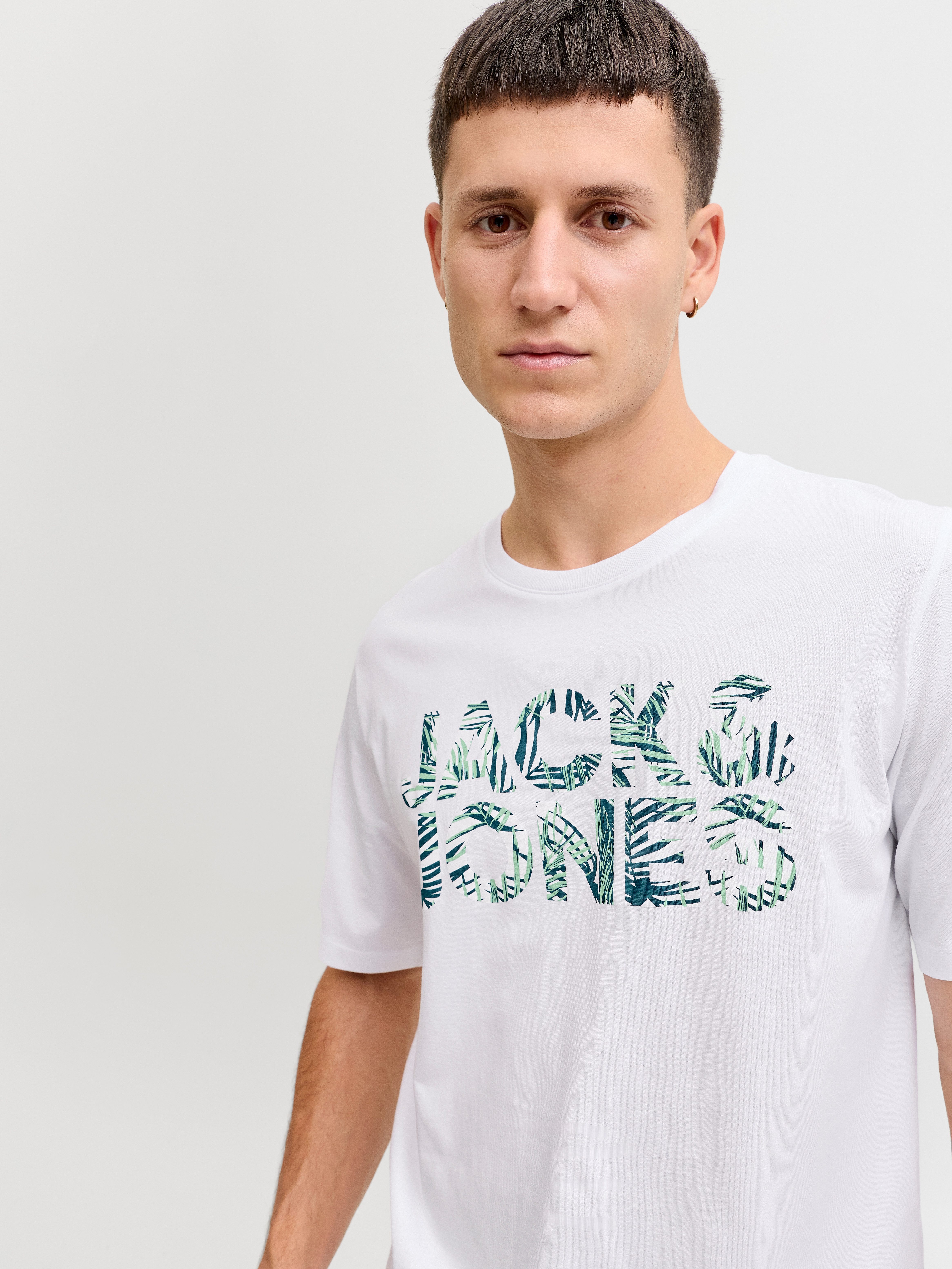 Jack & Jones Kurzarmshirt JJEJEFF LOGO TEE SS SN mit Logoprint