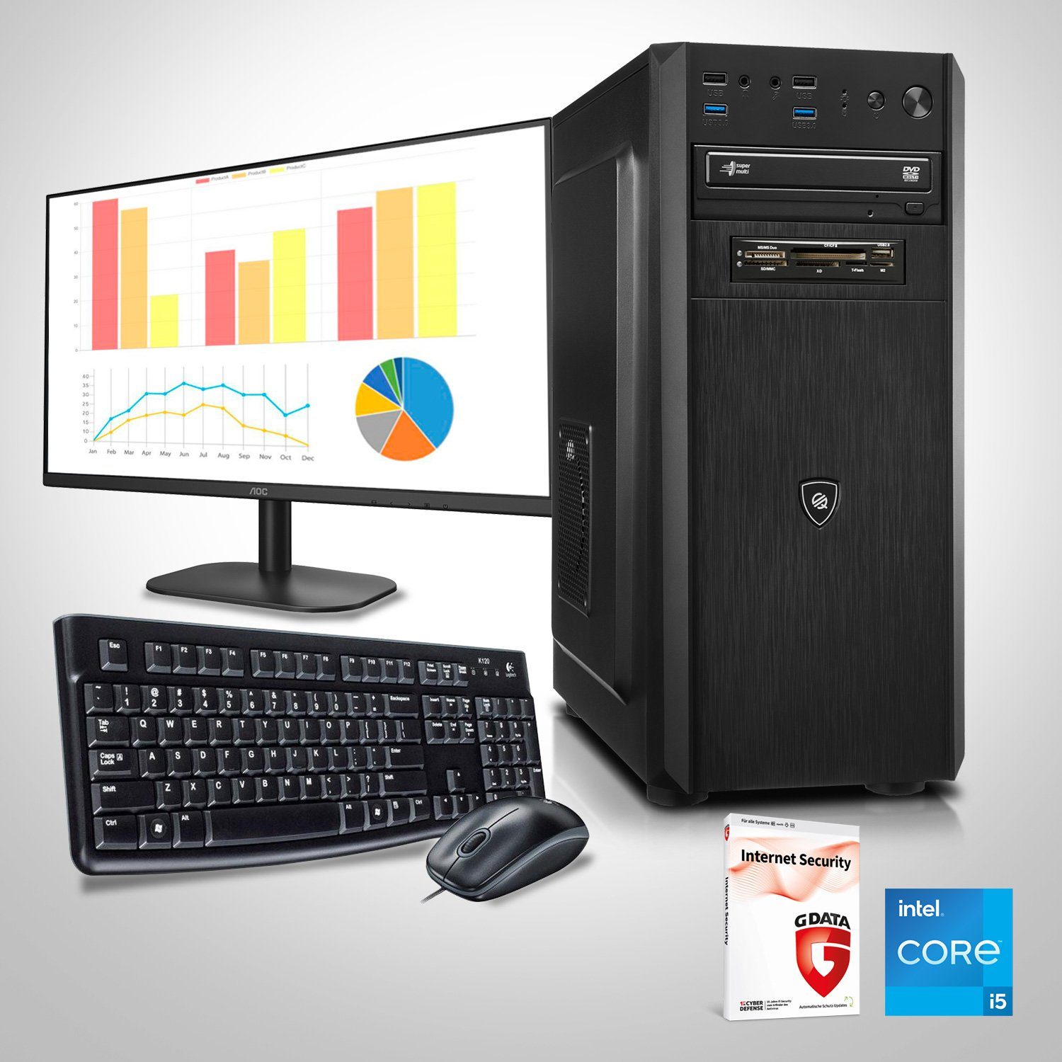 Memory PC Business-PC-Komplettsystem (23,80