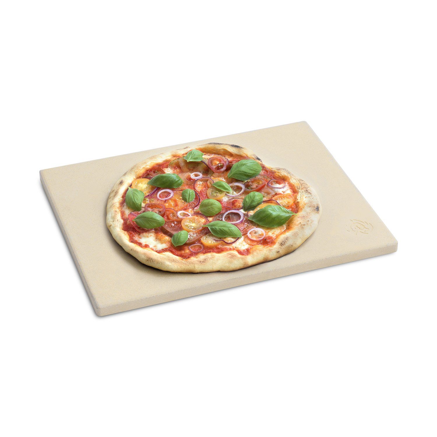 BURNHARD Pizzastein Universal rechteckig, Cordierit Stein, 38 x 30 x 1.5 cm