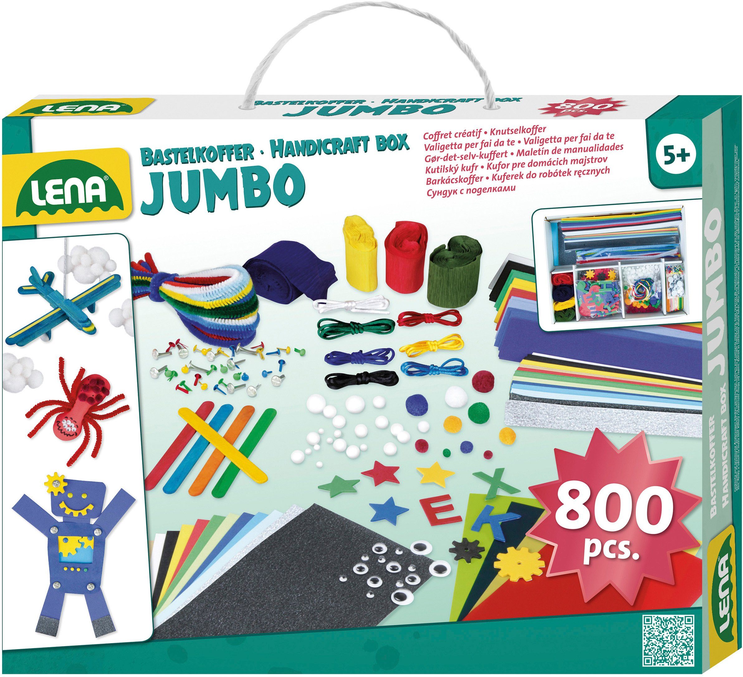 blau Lena® Jumbo, Kreativset Bastelkoffer