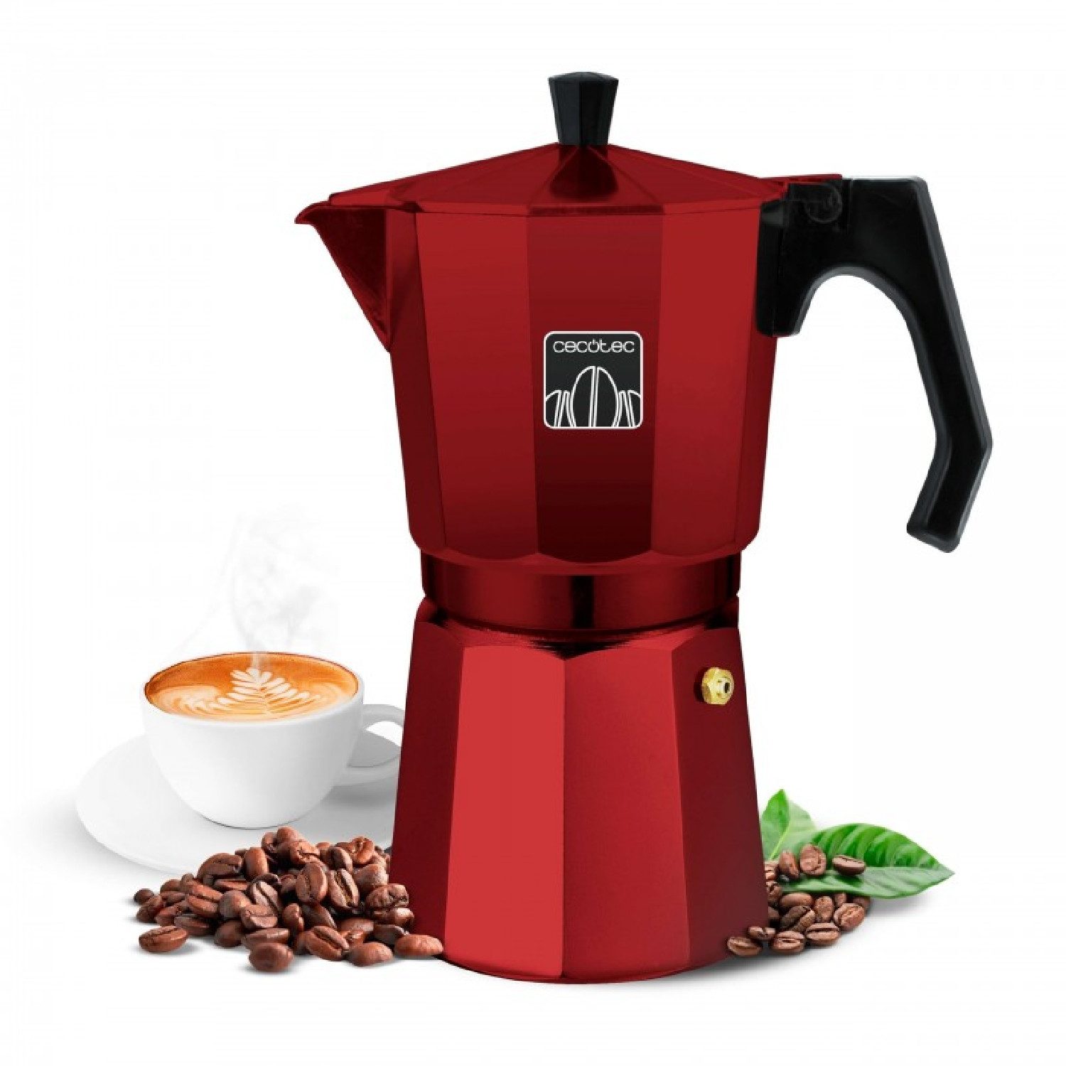 Cecotec Mokkamaschine, 0.3l Kaffeekanne, Mokclassic 600 Red