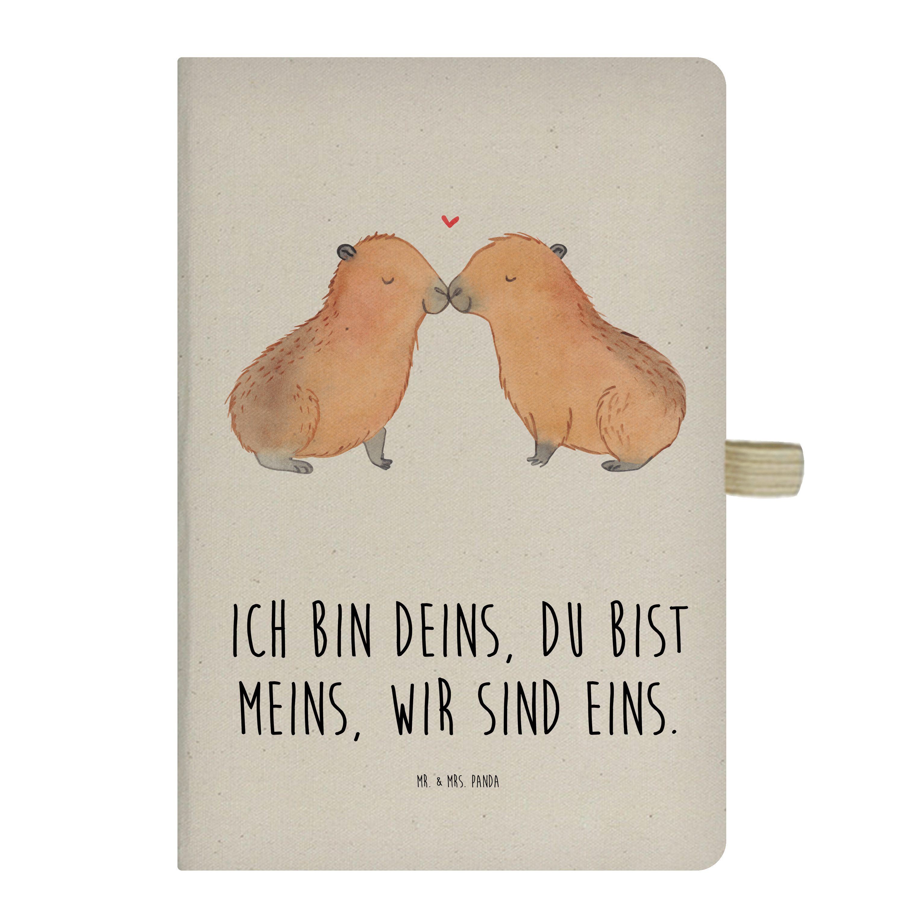 Romant Geschenk, Capybara Herzlich, Mr. Gute - Panda & Laune, & Transparent Notizbuch - Mr. Liebe Mrs. Panda Mrs.