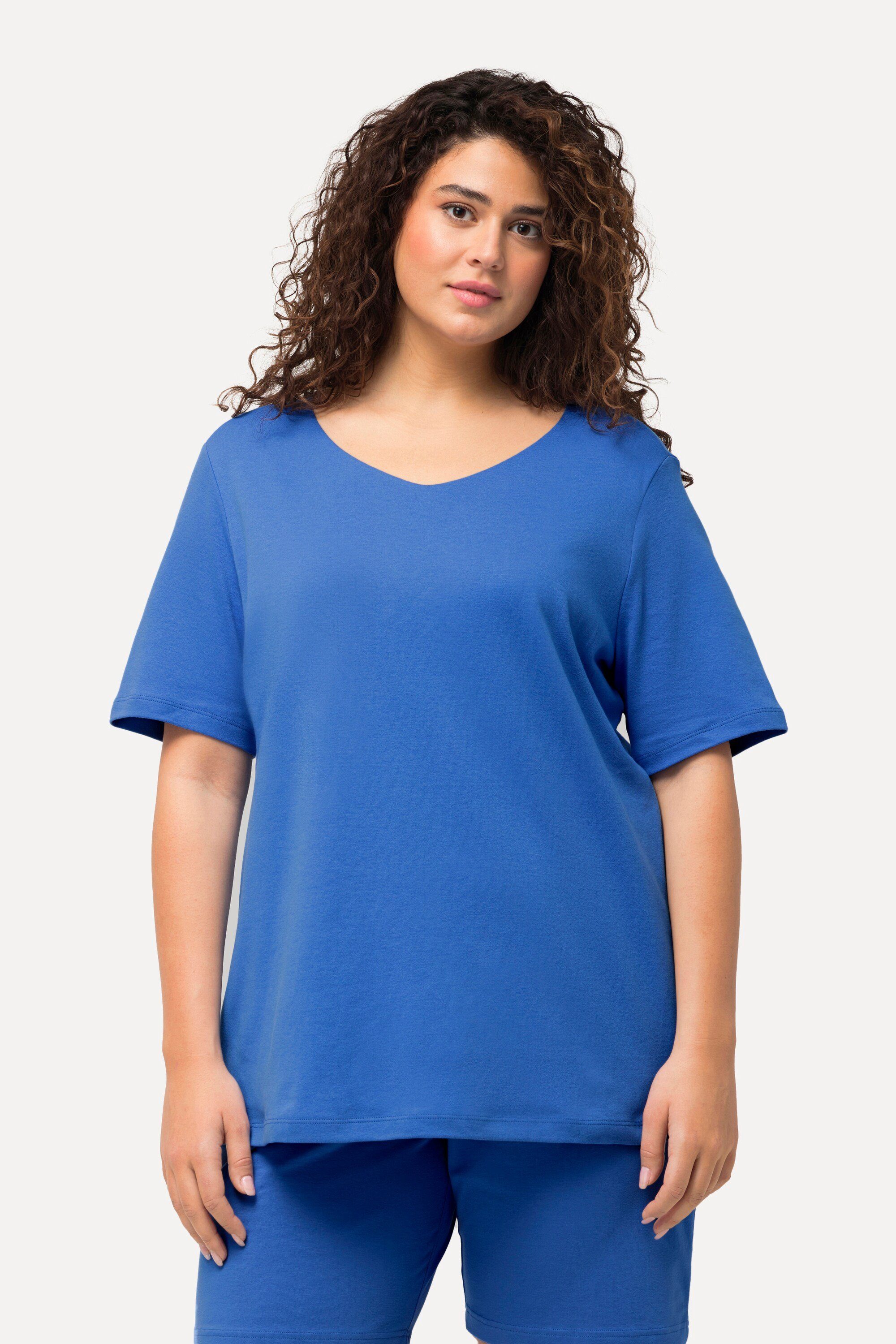 Ulla Popken T-Shirt Shirt doppellagige Vorderseite günstig online kaufen