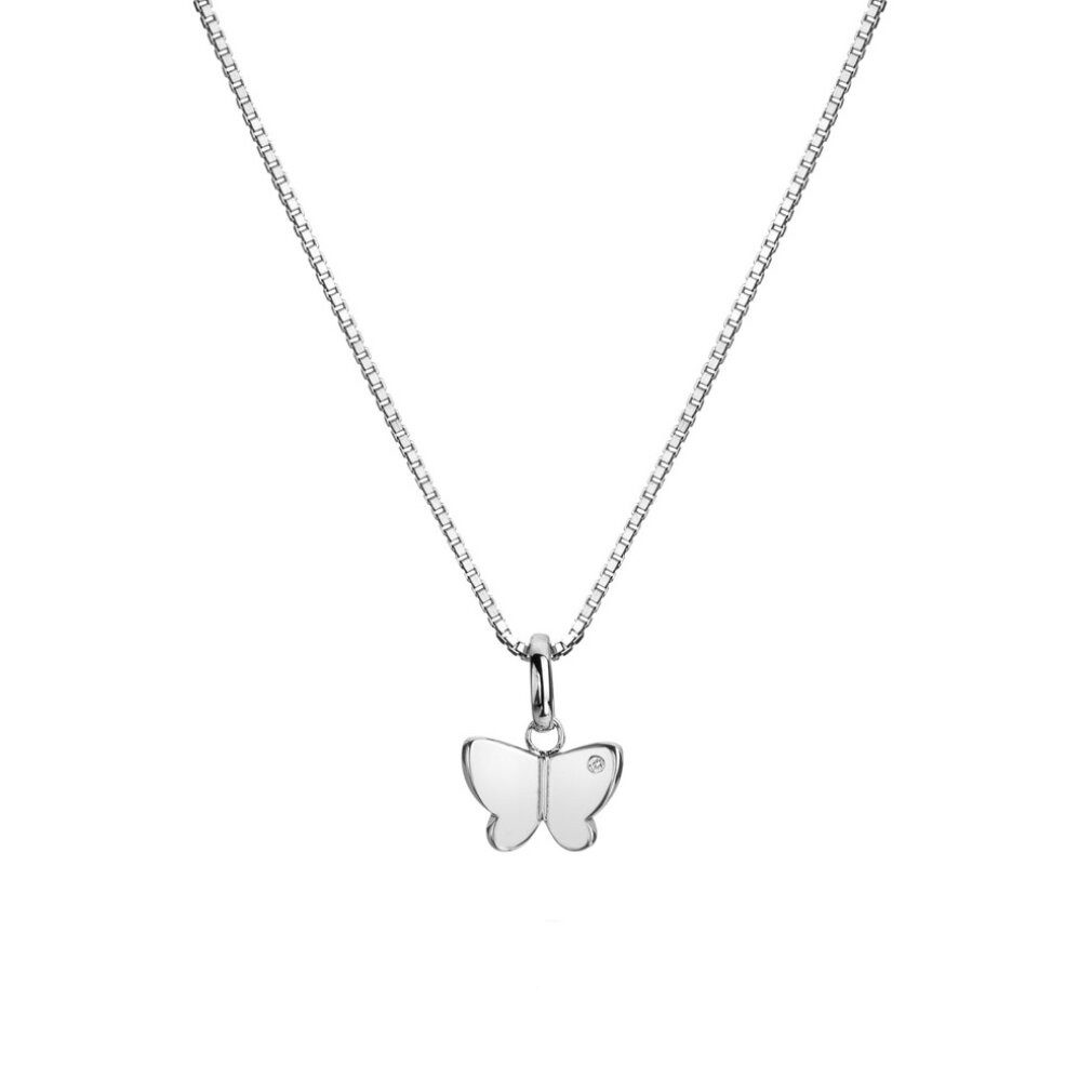 Valentinstagsgeschenk Diamond Kette mit Einhänger Charming Silver Butterfly Flutter Necklace DP911 (Chain, Pendant)