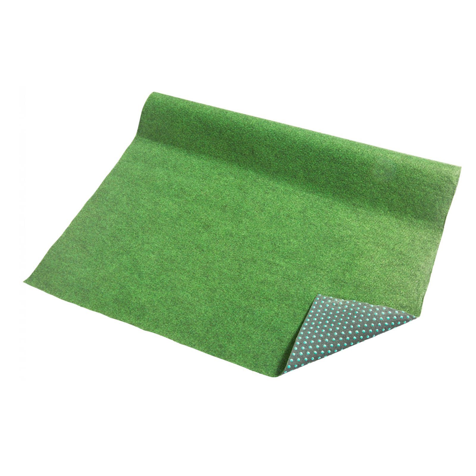 Gebufa Multimat Rasenteppich Kunstrasenteppich Kunstrasen Garten Balkon Kunstgras, Rechteck, Höhe: 5 mm, mit Noppen Grün 100x200 cm