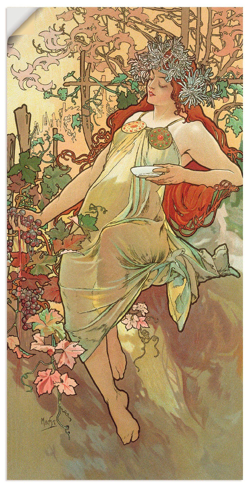 Artland Wandbild Automne (Herbst), 1896, Frau (1 St), als Leinwandbild, Wandaufkleber oder Poster in versch. Größen