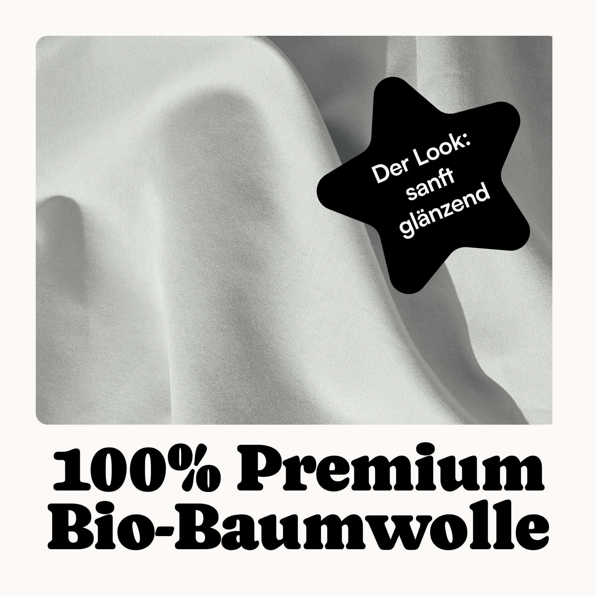 Seralino Kissenbezüge Mako Satin Kissenbezug (100% Bio Baumwolle) weich, hautfreundlich, (2 Stück), Fairtrade/ GOTS zertifizierte uni Kissenhülle mit Reißverschluss