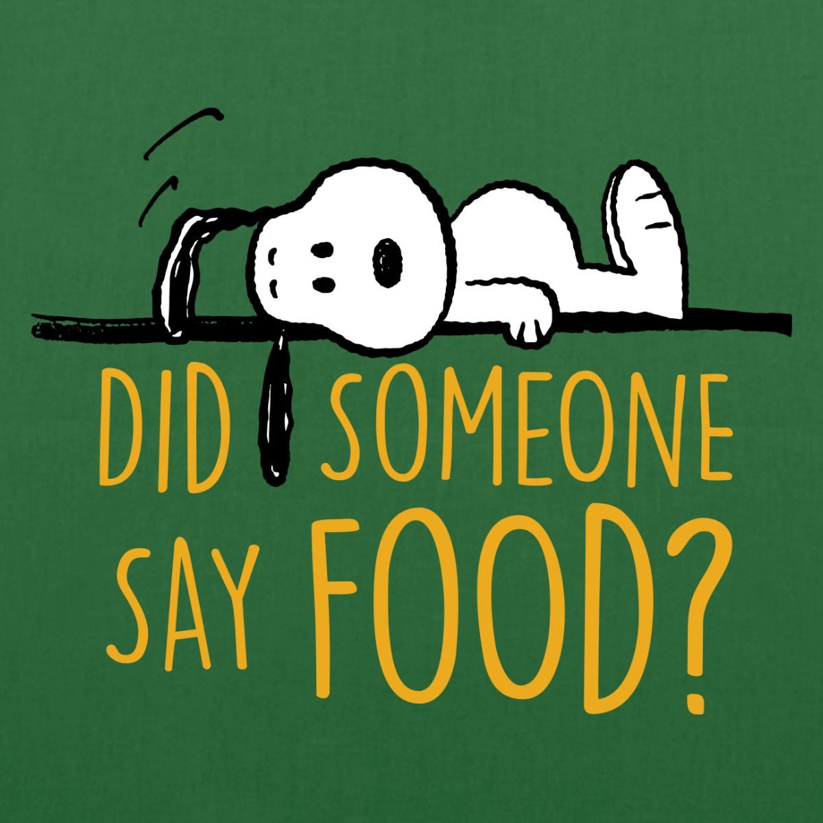 Spreadshirt Henkeltasche Peanuts Snoopy Ich Hab Hunger Lustiger Spruch Stoffbeutel (1-tlg)