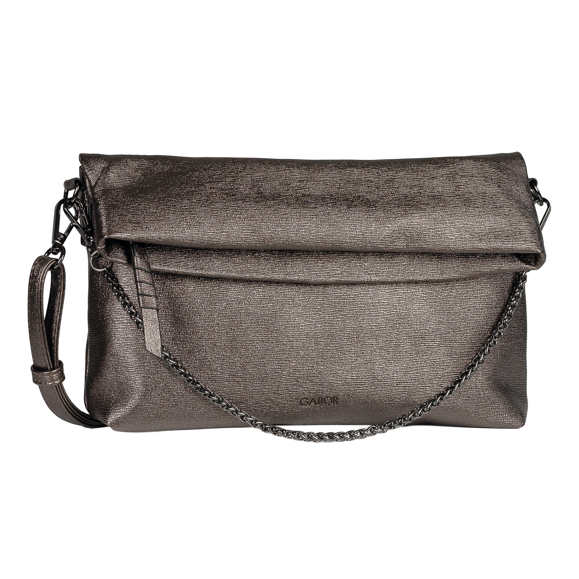 Gabor Umhängetasche Hava, Damen Abendtasche mit Kette als Umhängeriemen