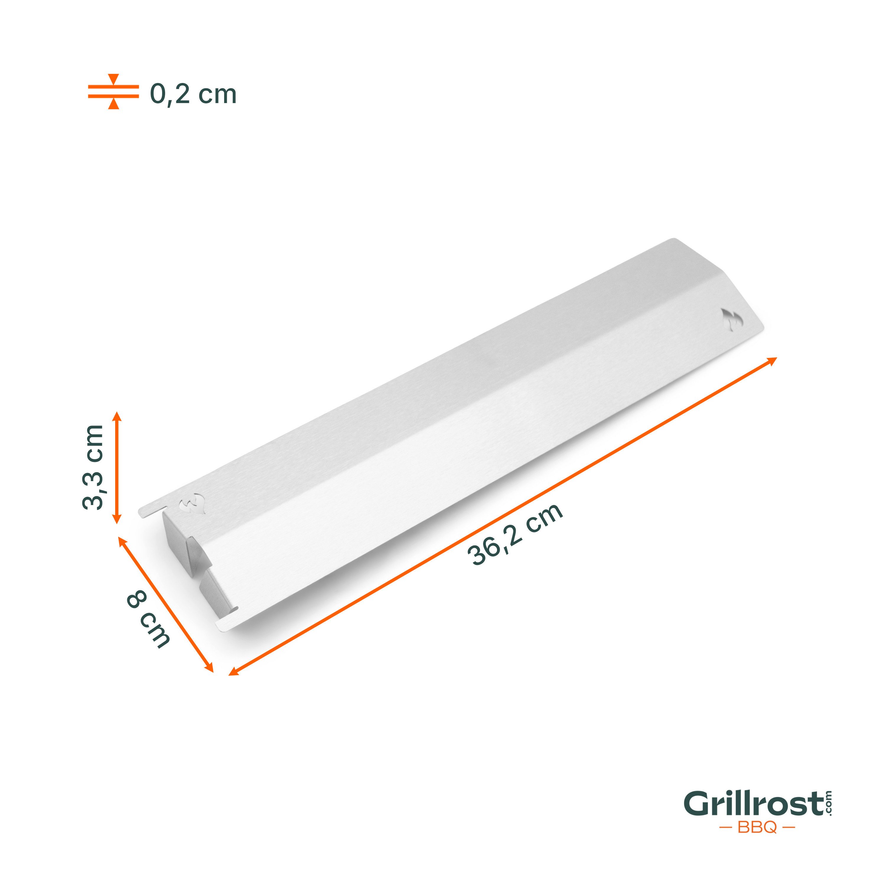 Grillrost.com BBQ Grillrost BBQ Brennerabdeckung Taino Red 4+1 und 6+1, Made in Germany