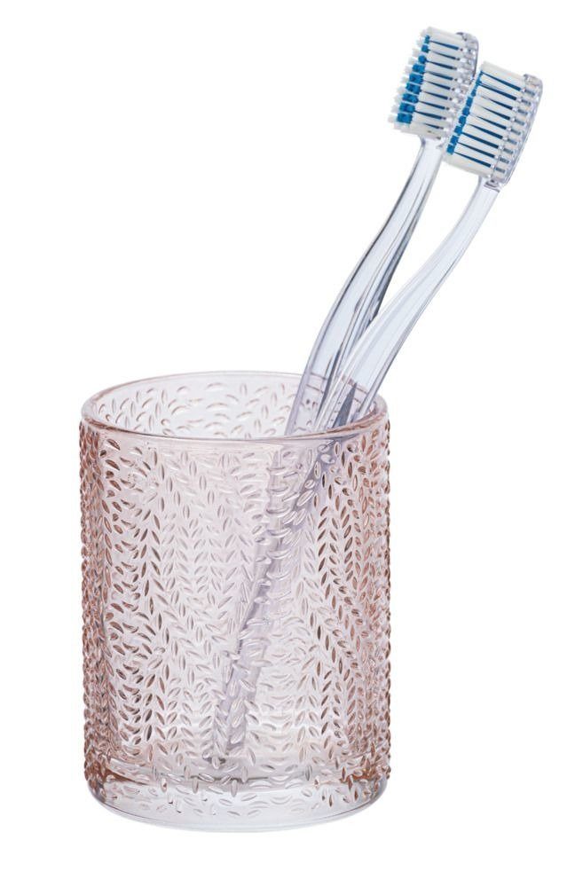 WENKO Zahnputzbecher VETRO Bürstenbecher, hellrosa, Wenko, (1 St). € 20,99