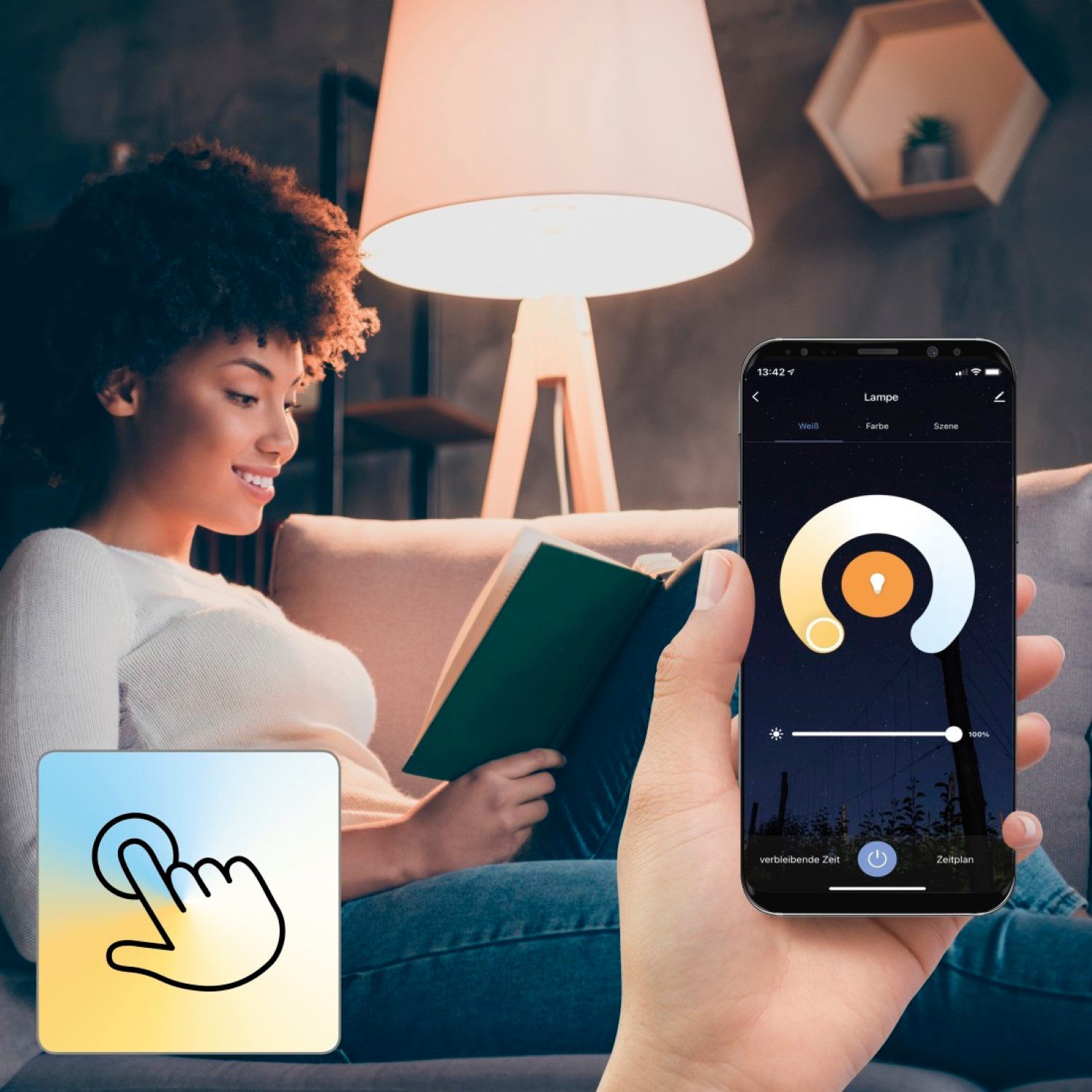 Hama LED Einbaustrahler 3x WiFi LED Einbaustrahler 5W / 32W Weiß, Effektbeleuchtung, LED, Weiß, 3er Pack WLAN Einbauspot Dimmbar App Sprachsteuerung für Alexa G – Bild 5 von 5