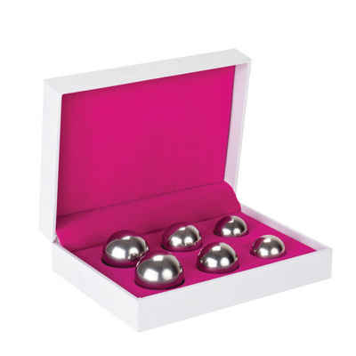 Lovelyness Beckenbodentrainer - aus Metall im 3er Set- Beckenbodentraining für Frauen, 28g, 44g, 64g