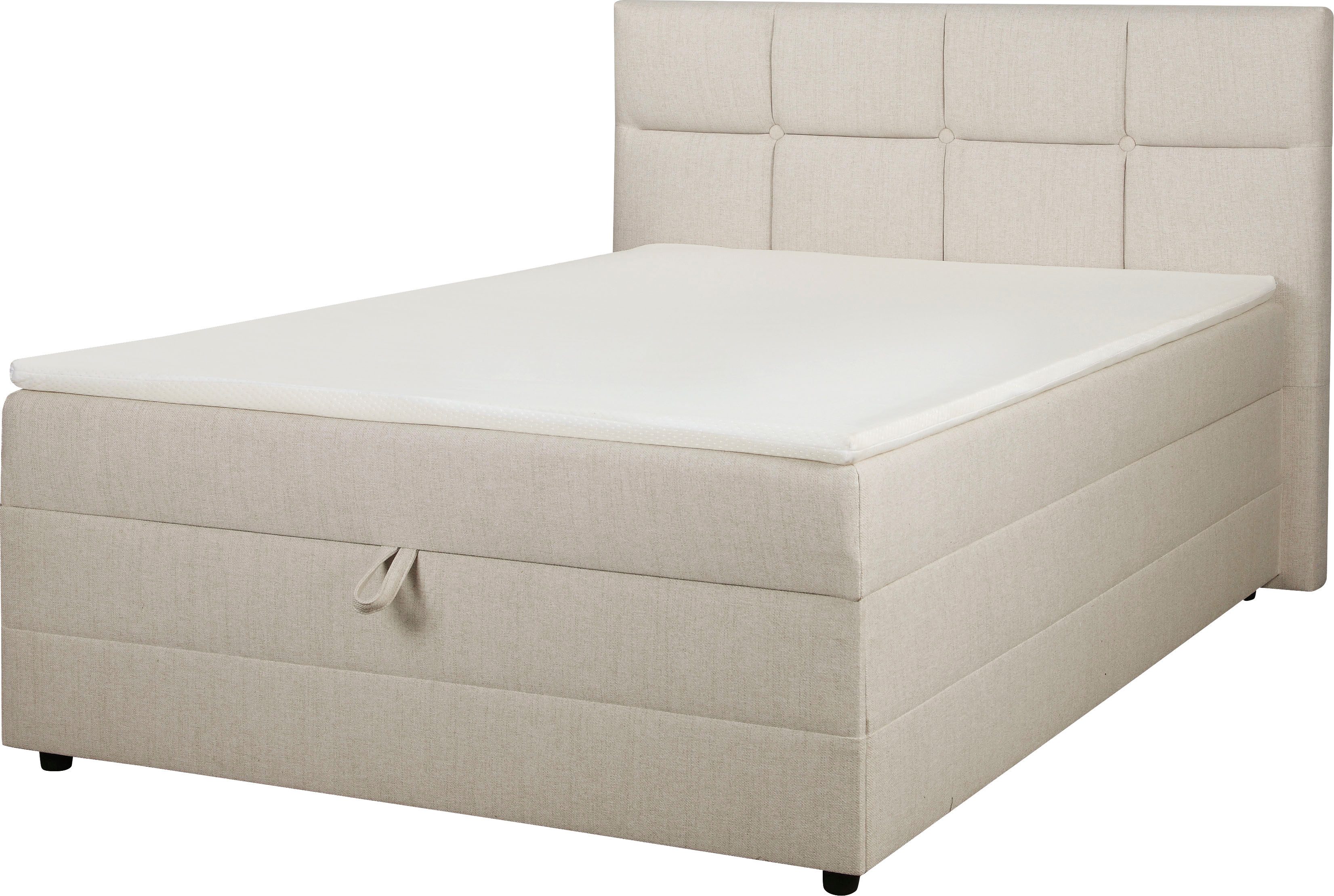 OTTO home Boxbett Fillmore inkl. Bettkasten, Liegefläche 140 und 180x200 cm, inkl. Topper, erhältlich in verschiedenen Farben