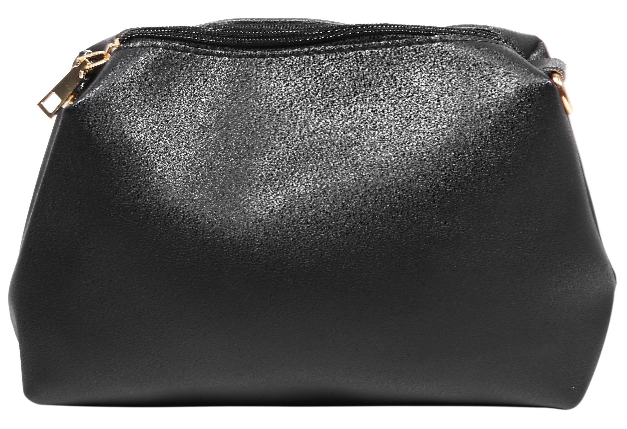 (Taschen-Set, Schwarz Shopper Taschenset Mayla Umhängetasche + Cham Lederimitation Taschen-Set) Schultertasche Cham aus