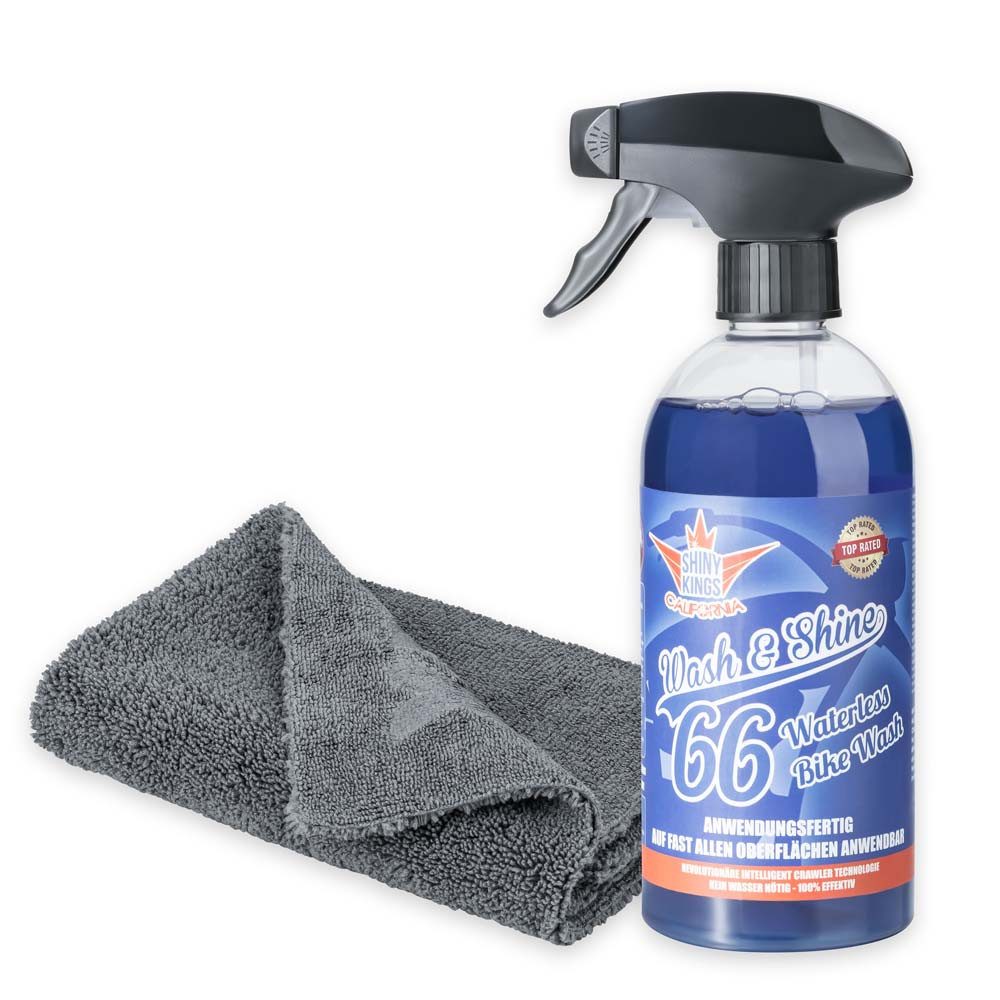 Wash & Shine BIKE - Schnellreiniger - 0,5 Liter + Spezialtuch Insektenentferner
