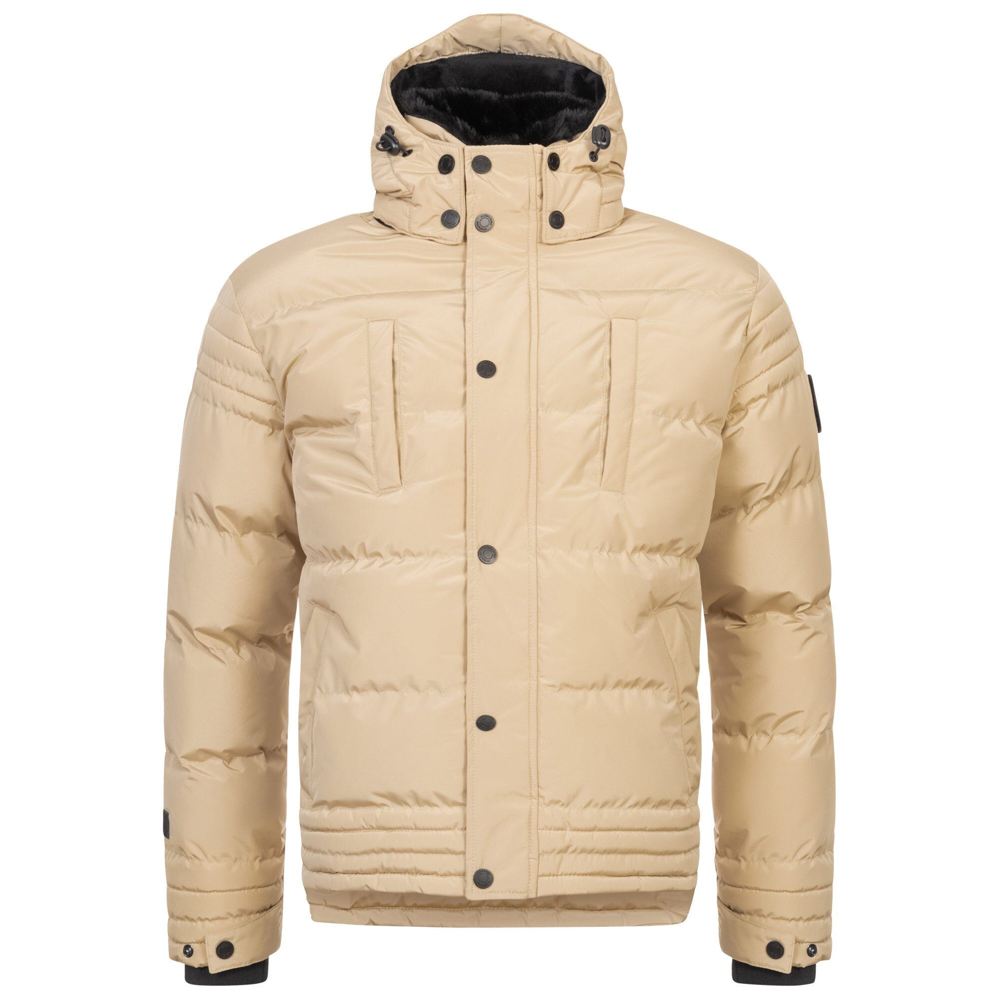 Alessandro Salvarini Winterjacke ASFabiano mit warmem Teddyfell und abnehmbarer Kapuze