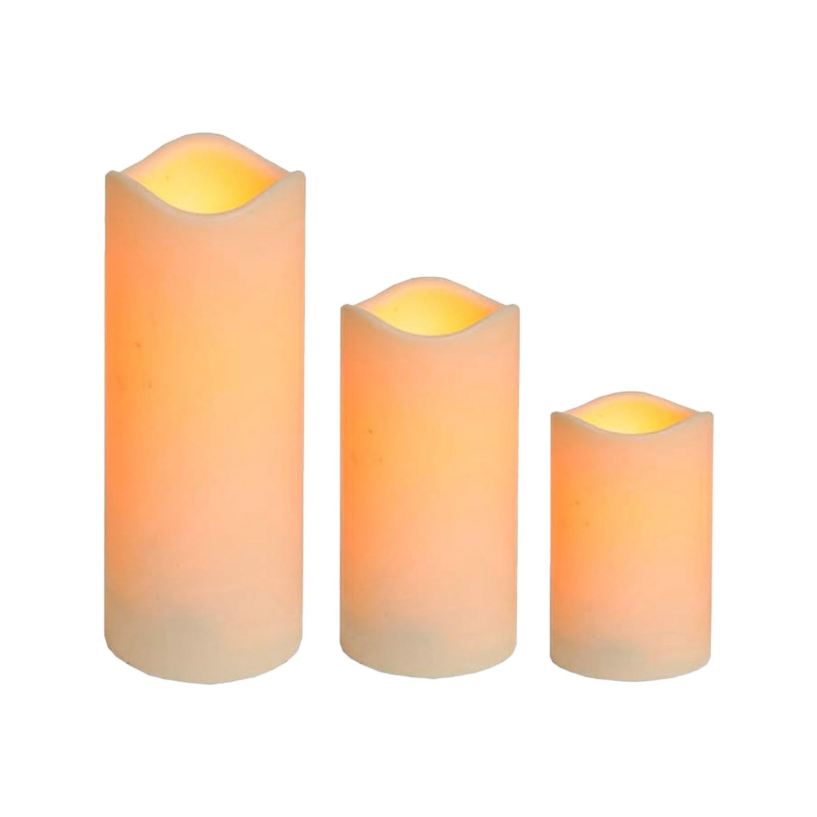 Marrakesch Orient & Mediterran Interior LED-Kerze 3er Set LED Kerze Stumpen günstig online kaufen