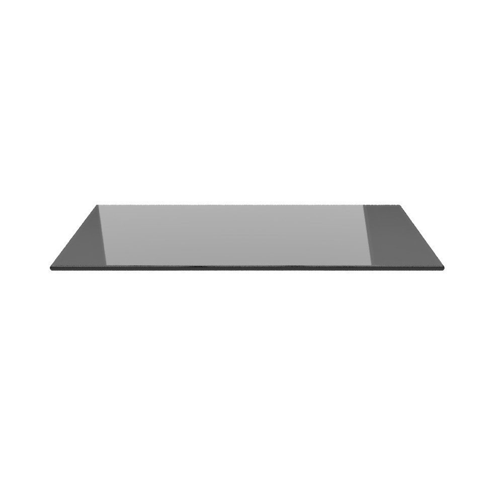 ECOfoxx Bodenschutzplatte Rechteck 120x130cm Glas schwarz - Funkenschutzplatte Kaminbodenplatte, Form: Rechteck, ohne Silikondichtung, Glas schwarz 1200x1300mm