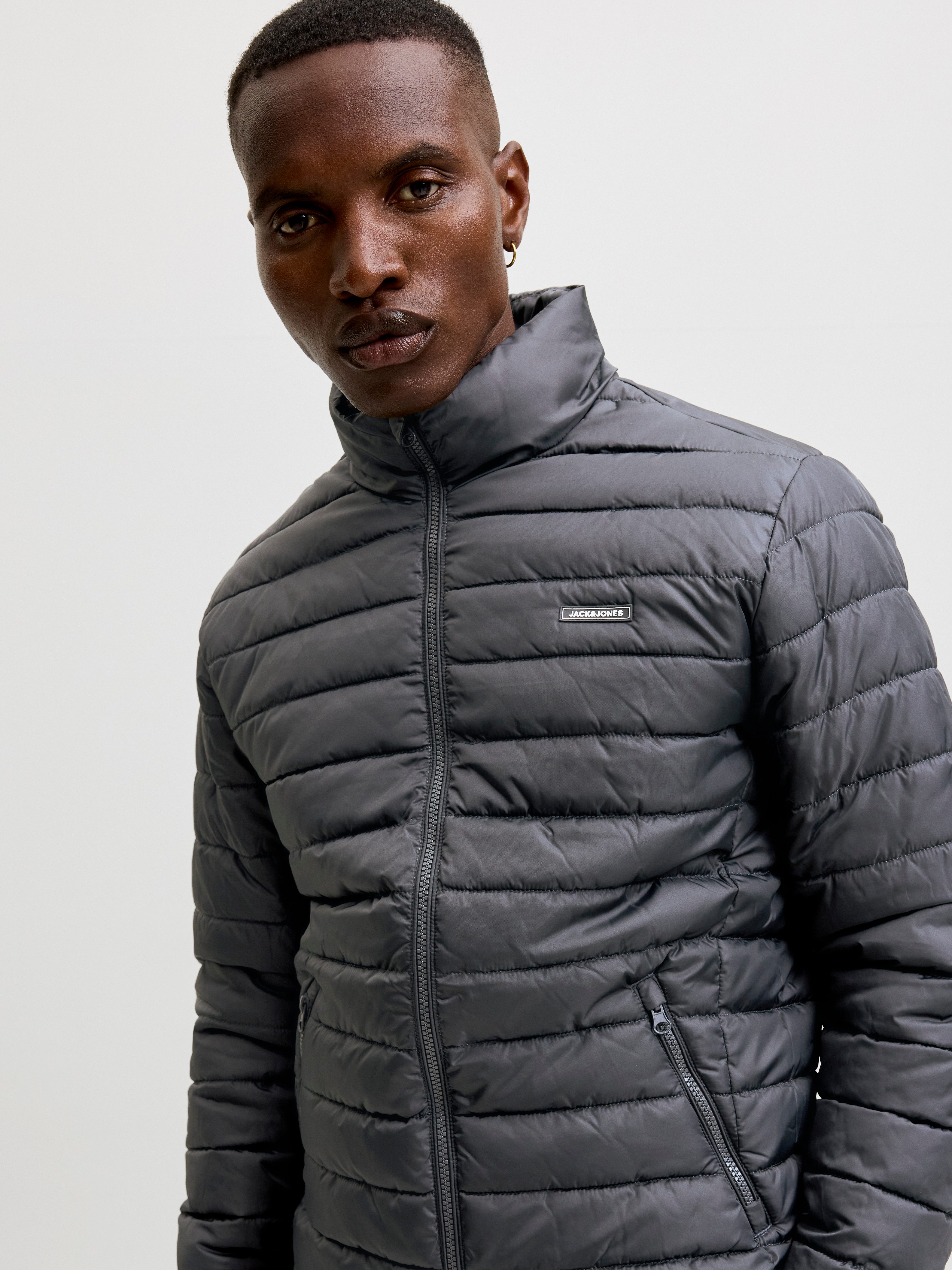 Jack & Jones Steppjacke JJELVIS LIGHT PUFFER COLLAR Kunstfaser, regular fit