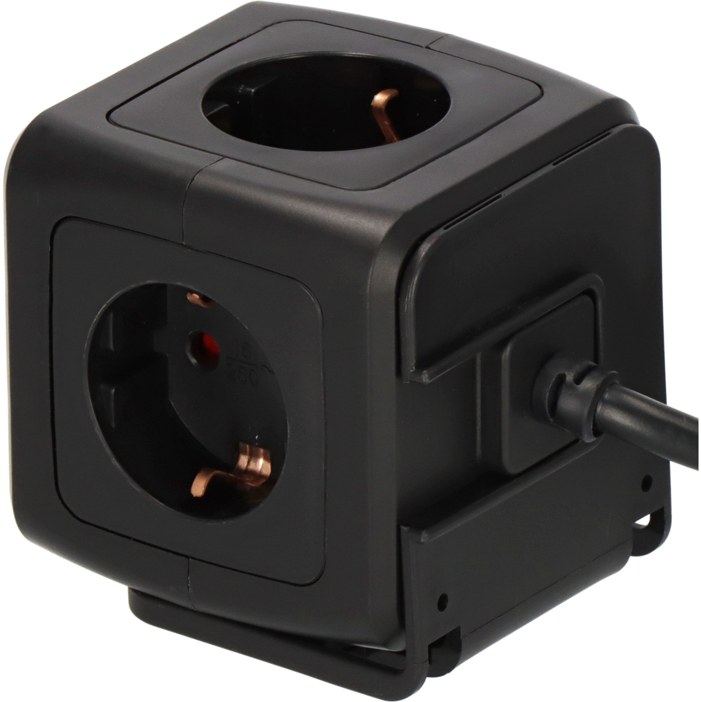 Brennenstuhl Steckdosenwürfel 4-fach mit 2x USB, 1,4m Kabel Mehrfachsteckdose 4-fach (Kabellänge 1.4 m) – Bild 5 von 5