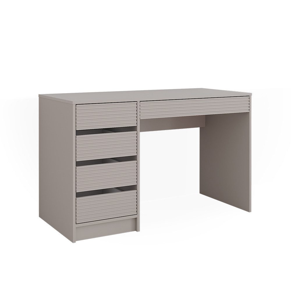 Vicco Schreibtisch Sherry, Cashmere, 55 x 120 cm mit Schubladen (1-St)