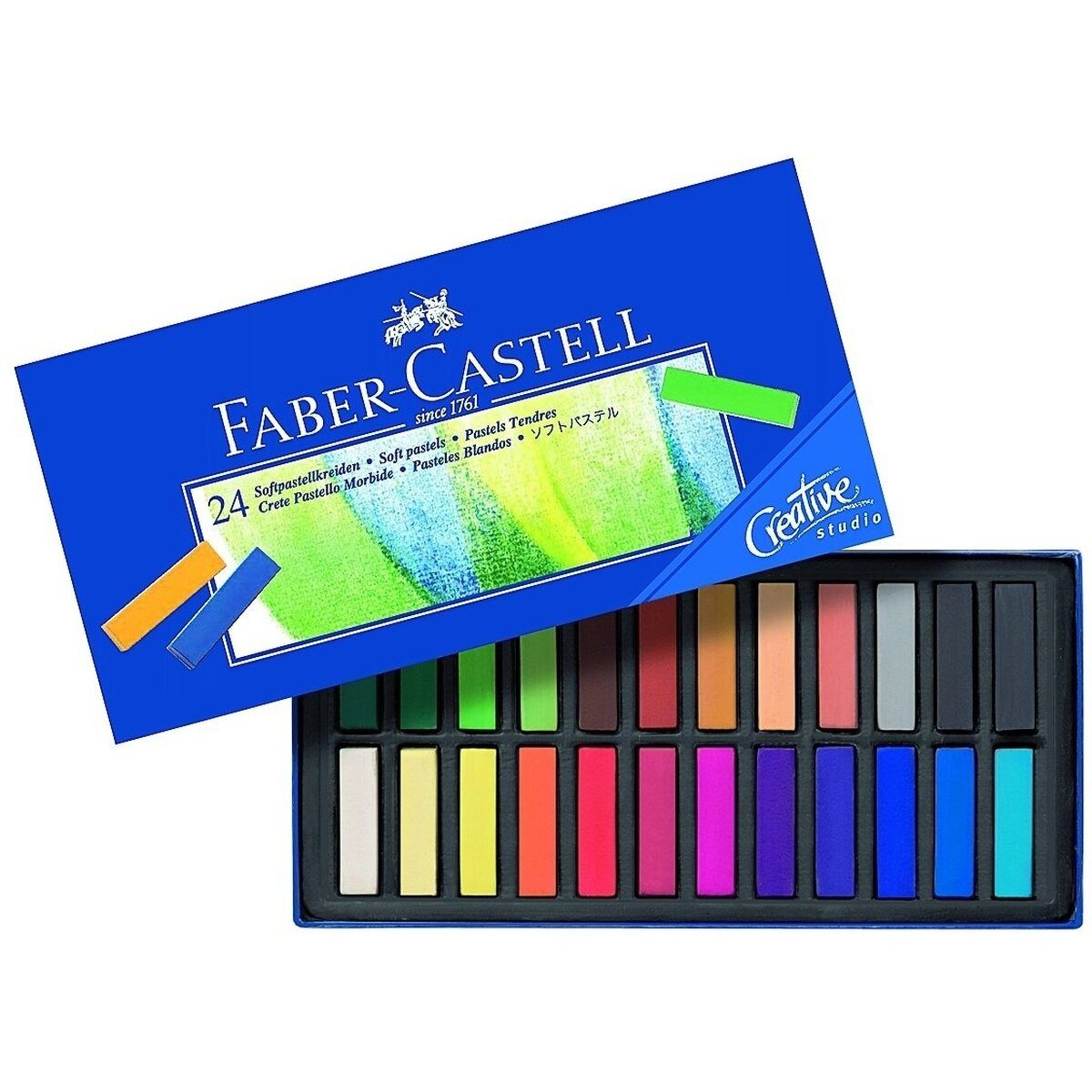 Faber-Castell Maltuch Softpastellkreide Creative Studion Mini 24 Farben sortiert im Kartonet
