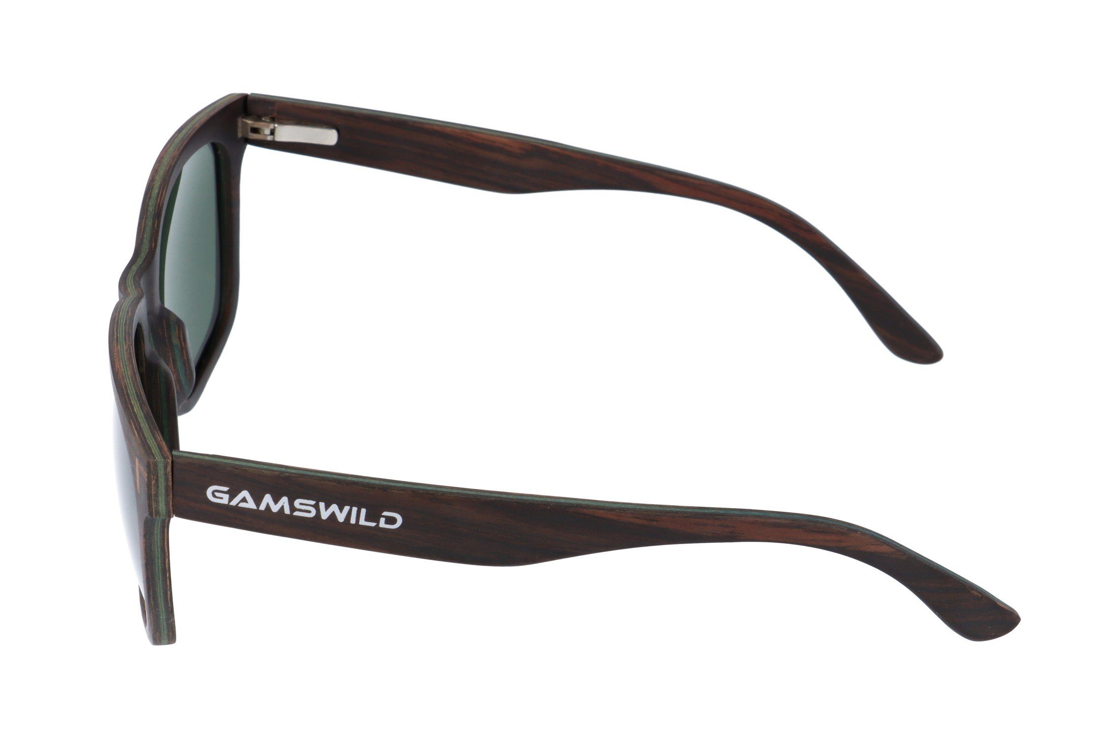 Gamswild Sonnenbrille WM0011 GAMSSTYLE polarisierte & Unisex, G15 Holzbrille Damen Gläser grau, blau braun, Herren G15 in Glas