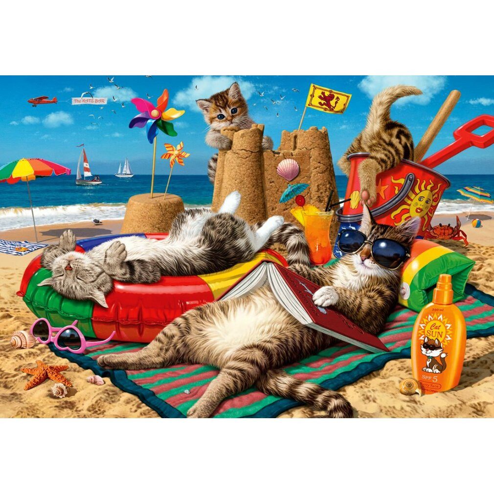 ANATOLIAN Puzzle ANATOLIAN Puzzle Katzen am Strand 260 Teile, Puzzleteile