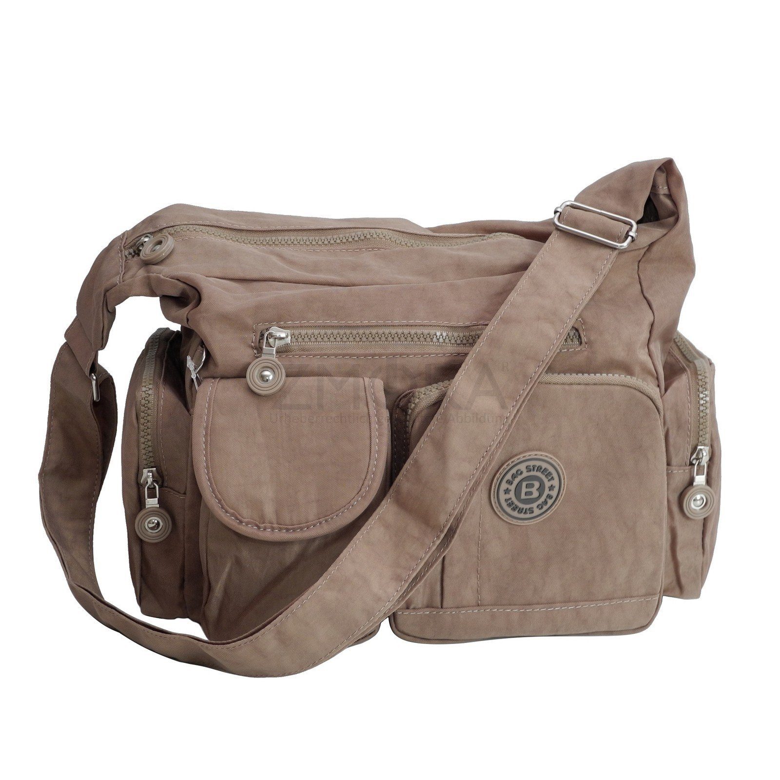 BAG STREET Umhängetasche Bag Street - Crossbody Bag Stofftasche Umhängetasche Auswahl Stone