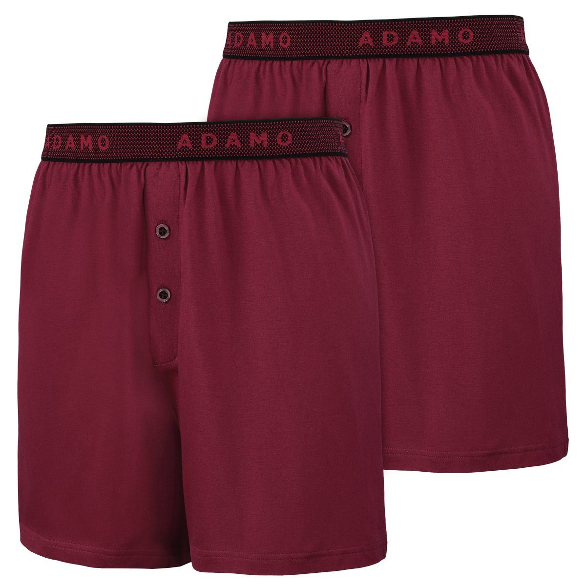 ADAMO Boxershorts Adamo 2er-Pack Boxershorts Übergröße weinrot (Packung, 2- günstig online kaufen