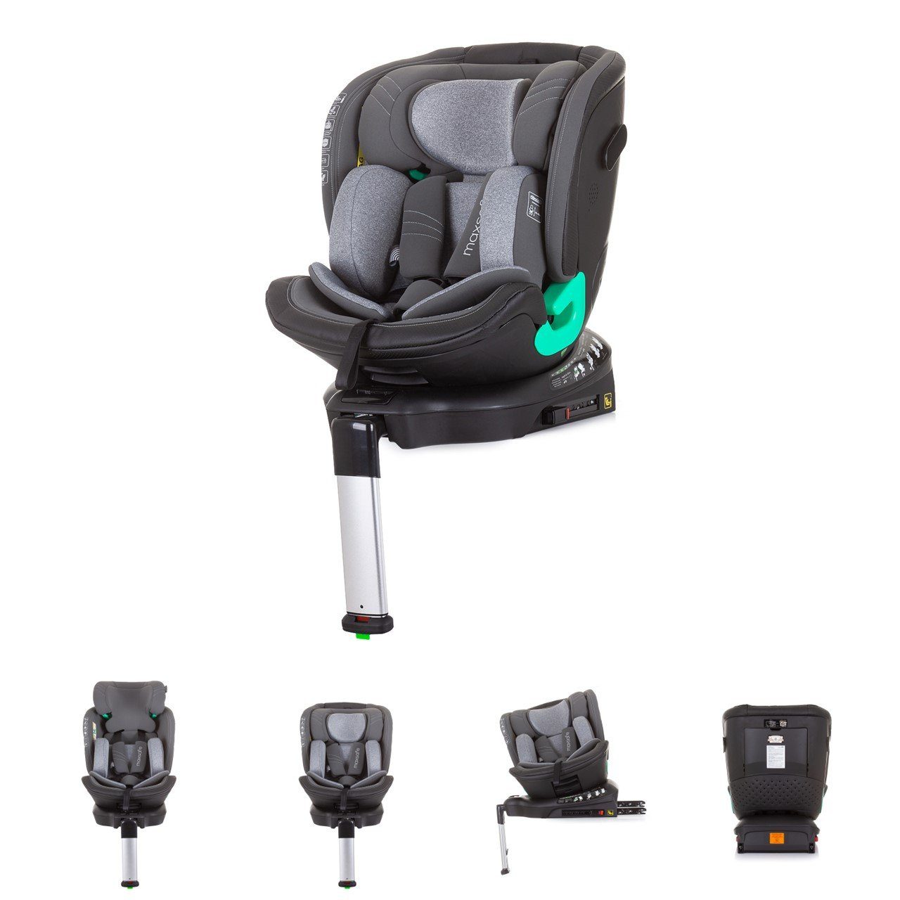 Safe, 36 Autokindersitz Chipolino 360° Stützbein i-Size (40 Isofix kg, cm) Max Kindersitz 150 grau - drehbar bis: