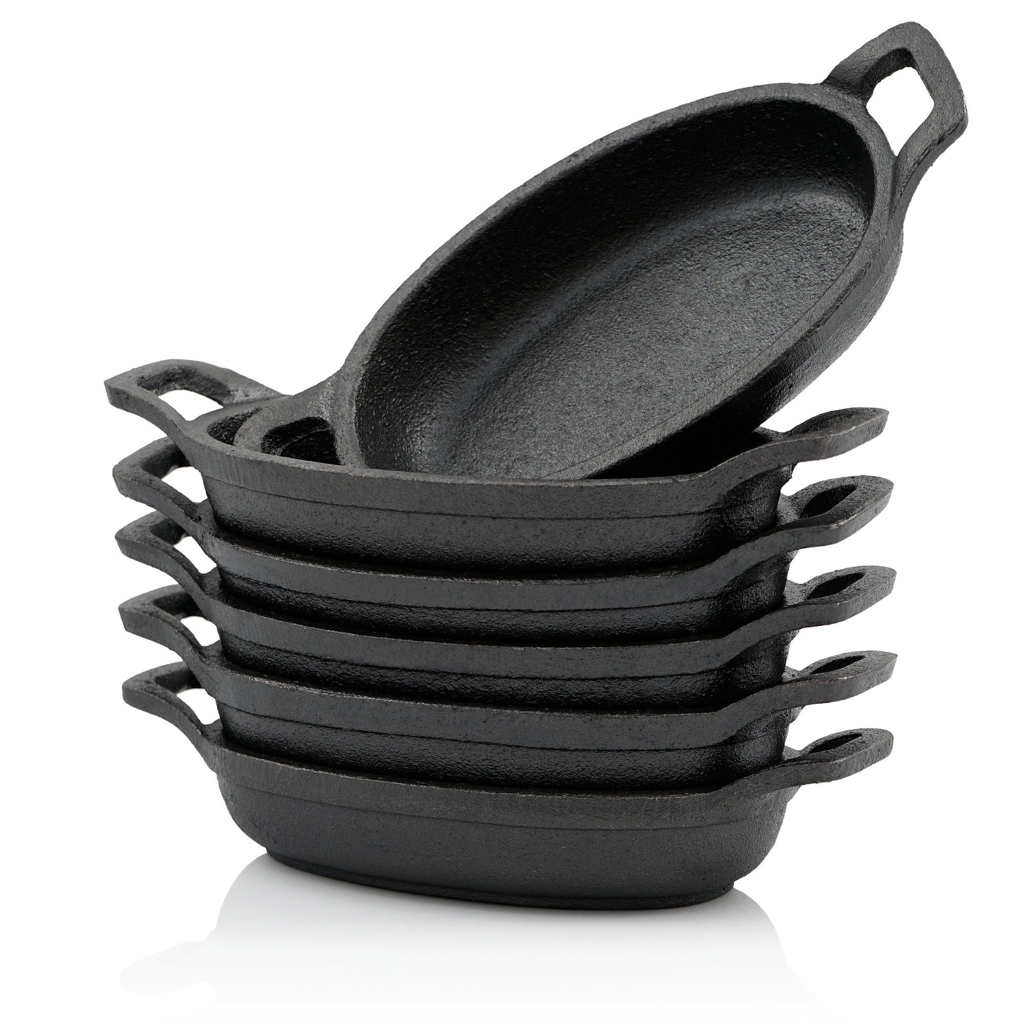 BBQ-Toro Servierpfanne Servierpfännchen Set (6-er Pack), Gusseisen Grillpfannen, Gusseisen (Set)