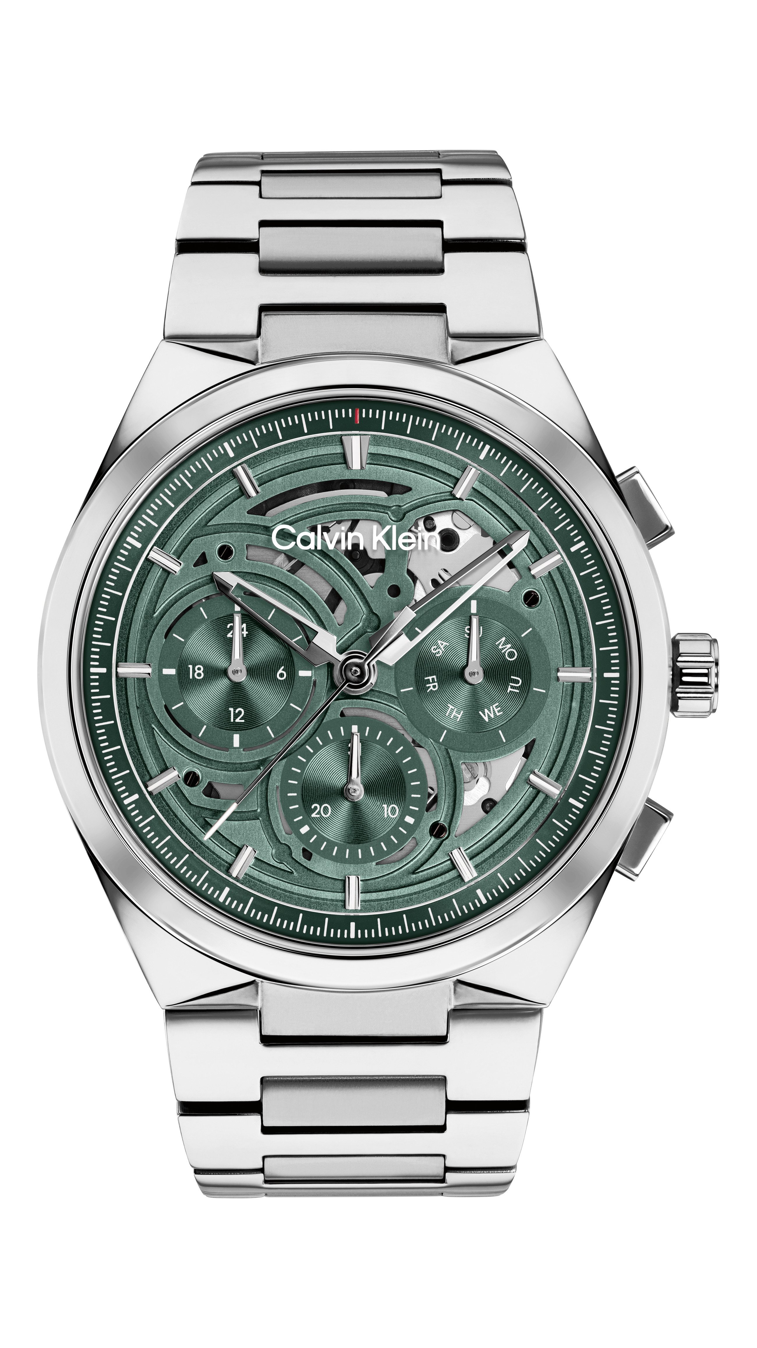 Calvin Klein Multifunktionsuhr DISTINGUISH SKELETON 25200572, Quarzuhr, Armbanduhr, Herrenuhr, Edelstahlarmband, analog