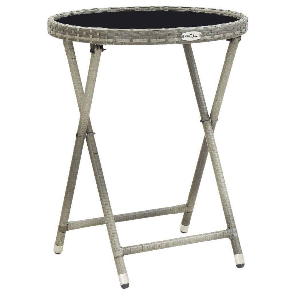 vidaXL Gartentisch Beistelltisch Grau 60 cm günstig online kaufen