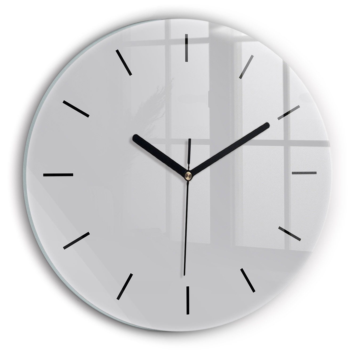 Tulup Wanduhr Glasrunde Uhr Moderne Glaswanduhr günstig online kaufen