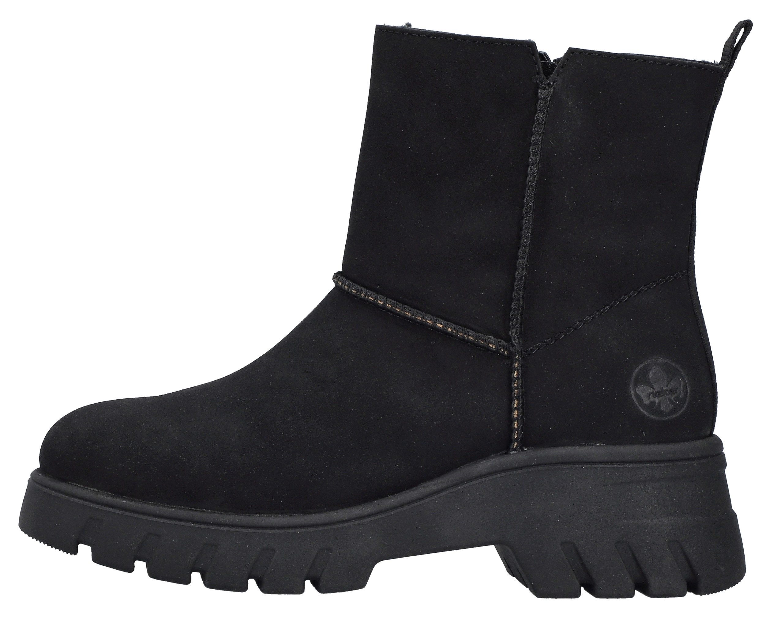 Rieker Winterboots Plateauboots, Stiefelette, Profilsohle, mit Warmfutter