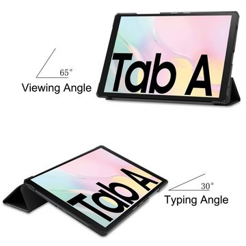 König Design Tablet-Hülle Samsung Galaxy Tab A7, Tablethülle für Samsung Galaxy Tab A7 Schutztasche Wallet Cover 360 Case Etuis Schwarz