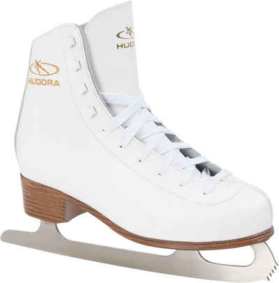 Hudora Schlittschuhe Damen Mädchen Eiskunstlaufen Eislaufen Schuhe Weiß Gr.36, Wasserabweisendes Obermaterial,Anschmiegsames Vlies-Innenfutter