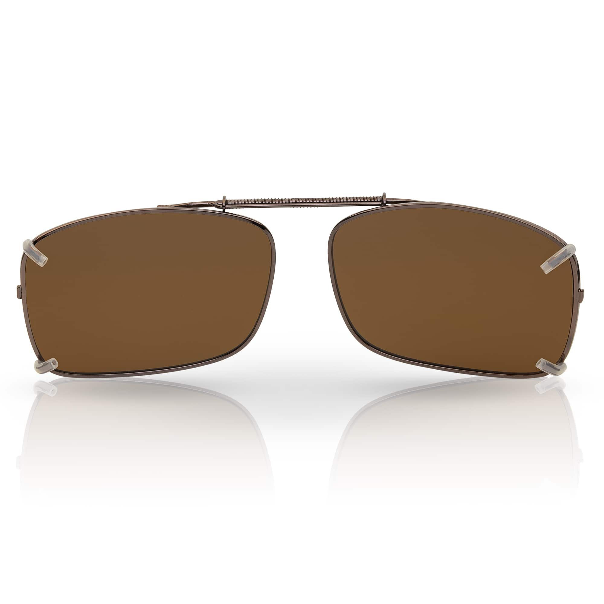 Feder (1-St) BEZLIT On Braun Eyewear polarisierten Aufsatz mit mit Polarisiert Brillen Retrosonnenbrille Clip Linsen