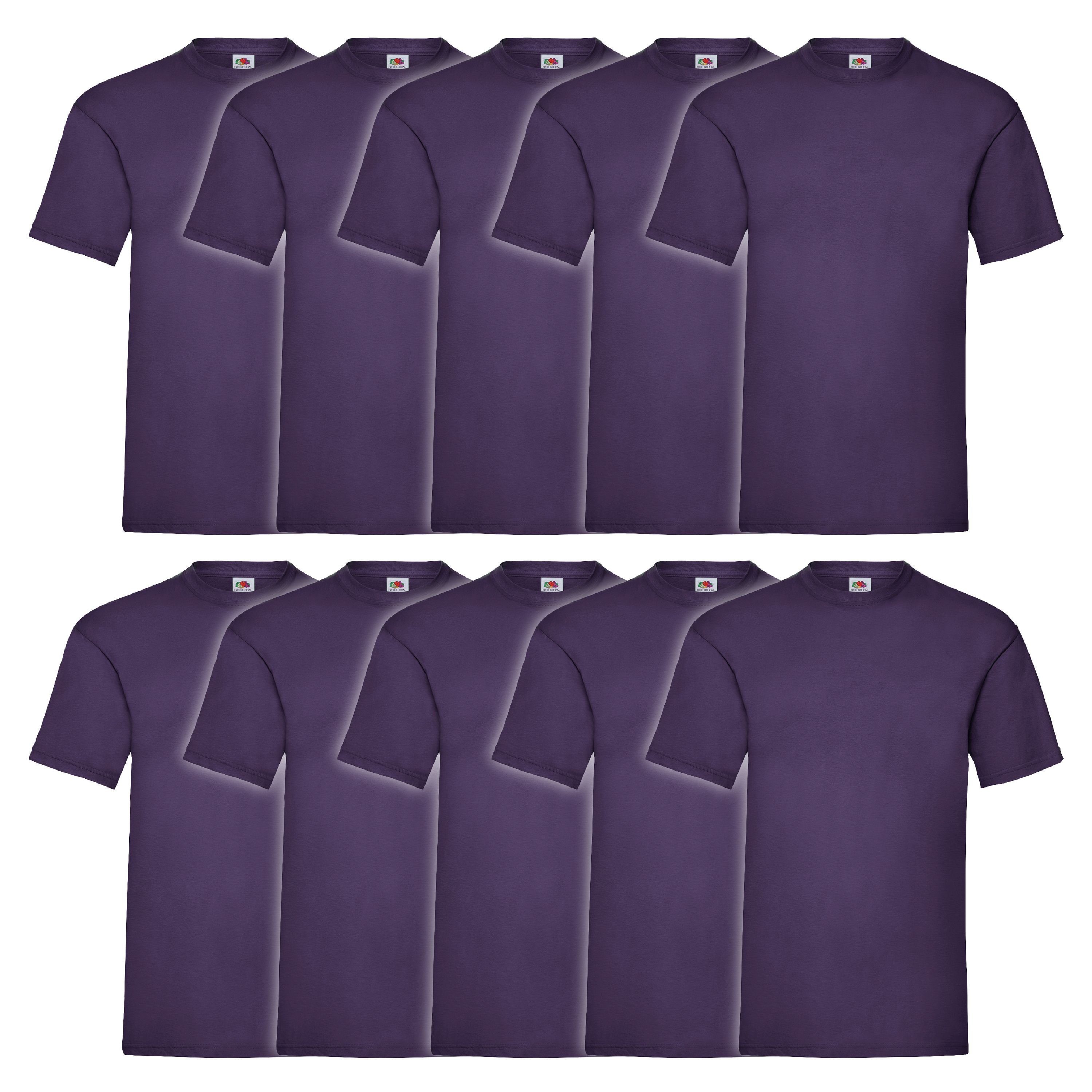 Fruit of the Loom Rundhalsshirt Valueweight T-Shirt violett