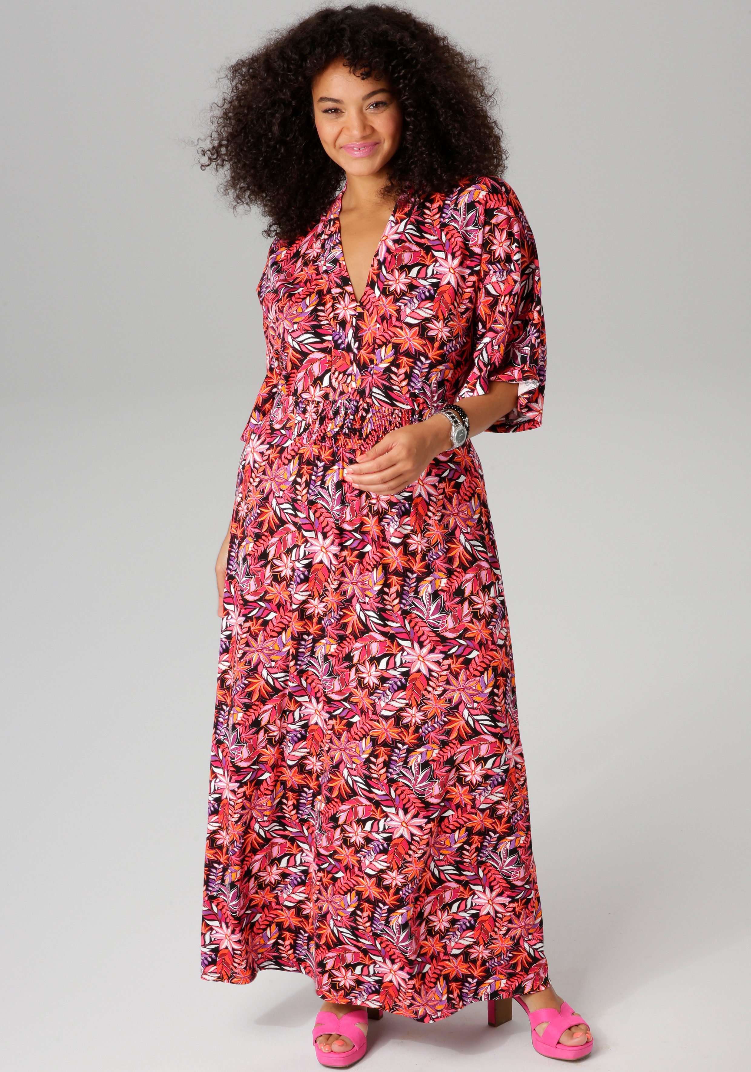 Aniston PLUS Sommerkleid in trendy Maxilänge günstig online kaufen