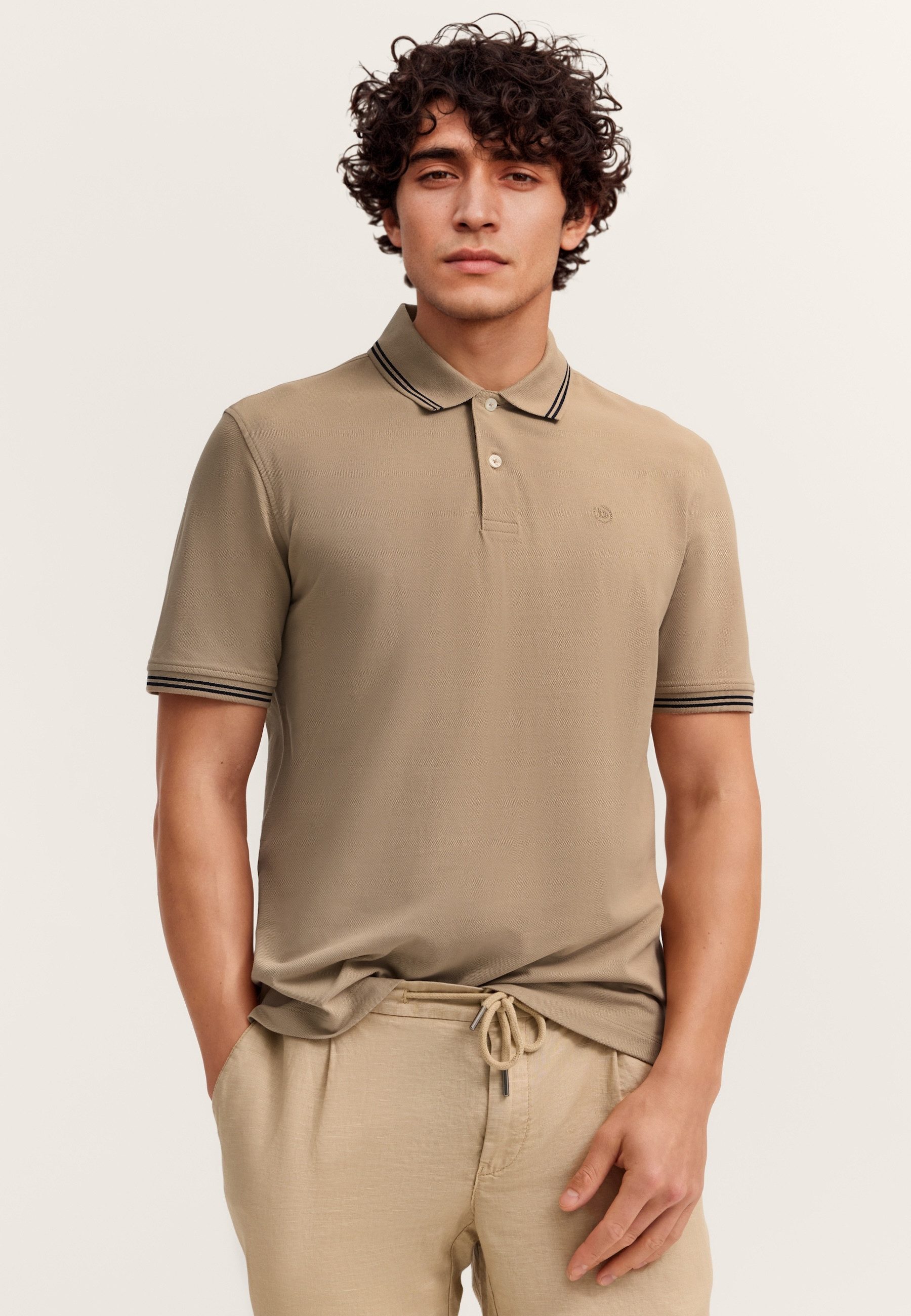 bugatti Poloshirt Modern Fit aus reiner Baumwolle