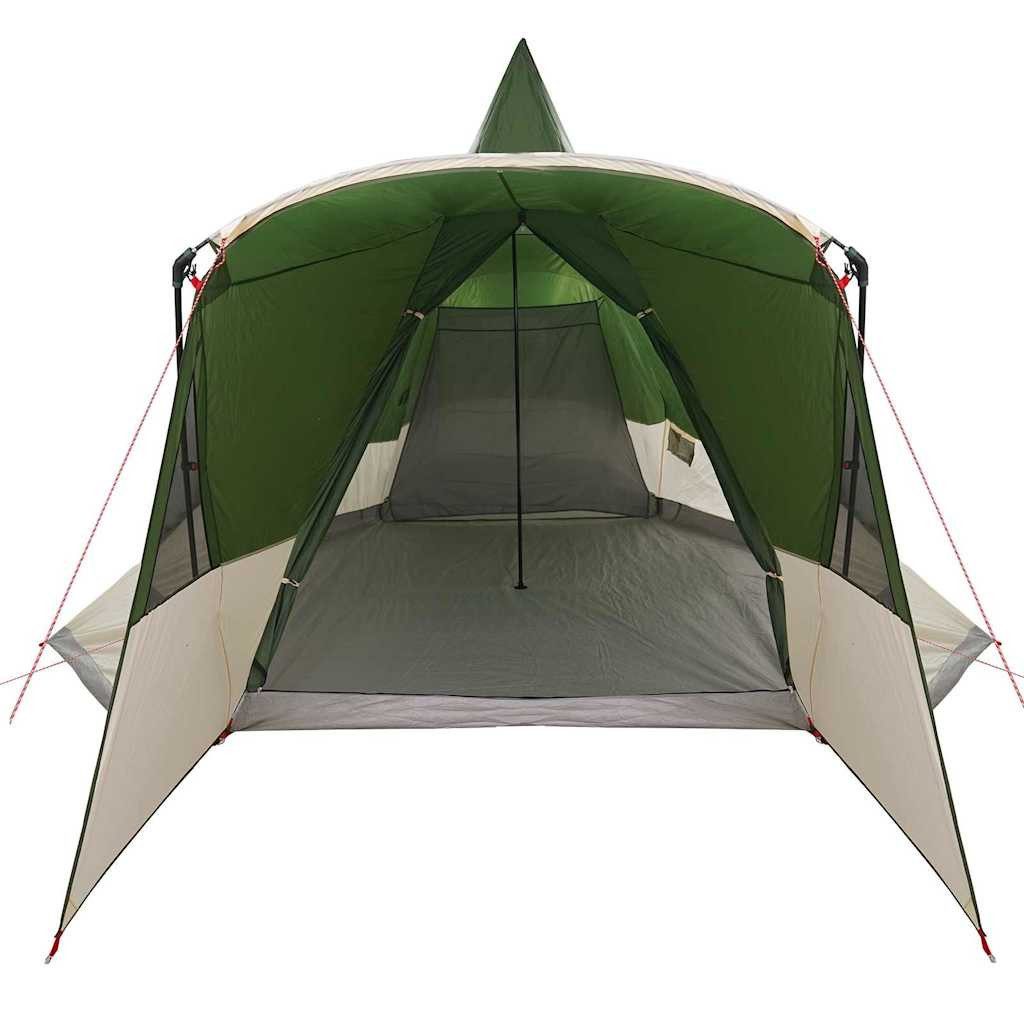 vidaXL Tipi-Zelt Teepee Zelt für 8 Personen mit Dach Grün 720 x 465 x 295 cm, (1 tlg)