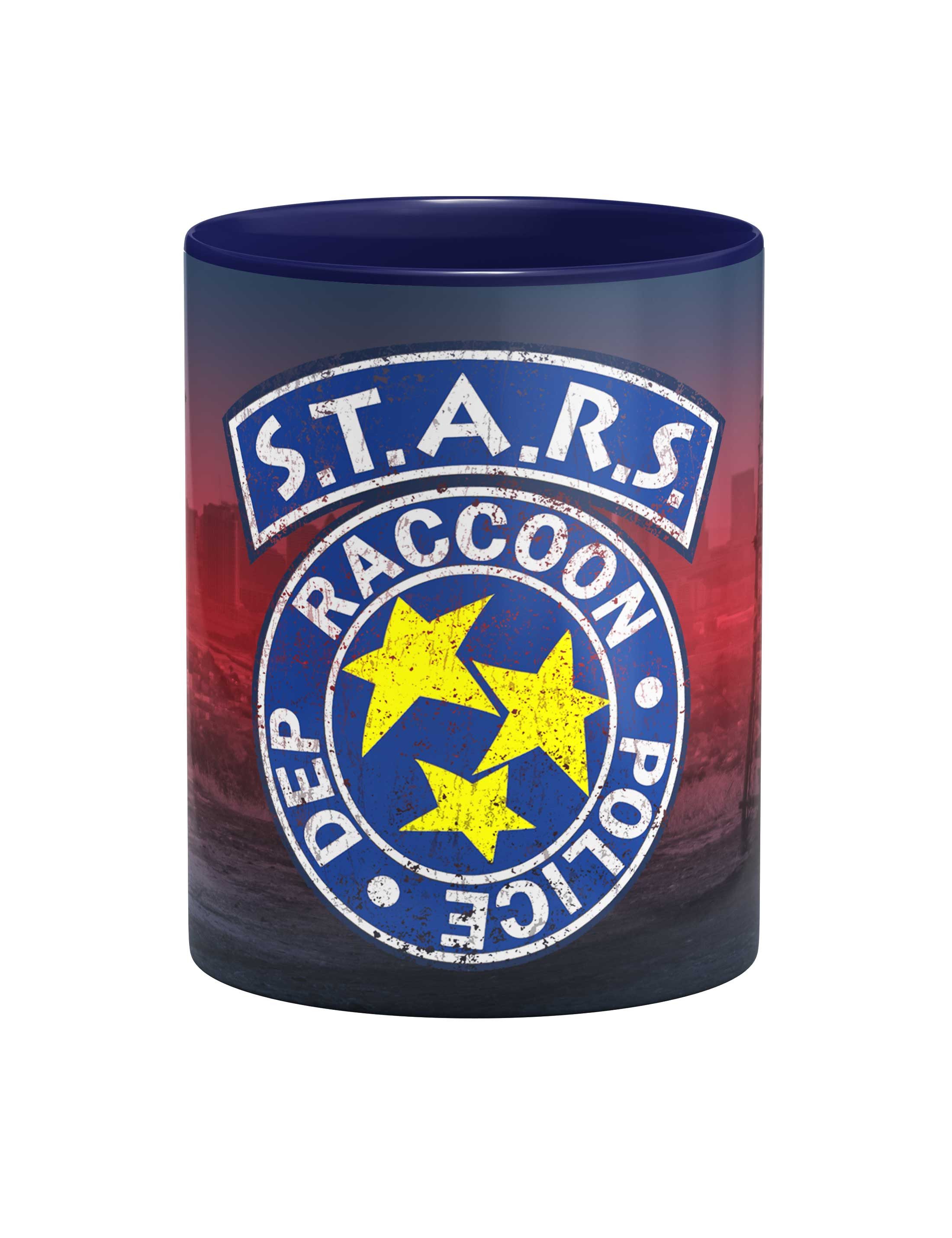 Urban Backwoods Tasse Vintage S.T.A.R.S. Logo Kaffeetasse Resident Raccoon City Evil Police, 1-tlg., Keramik, Dept Nerd Horror