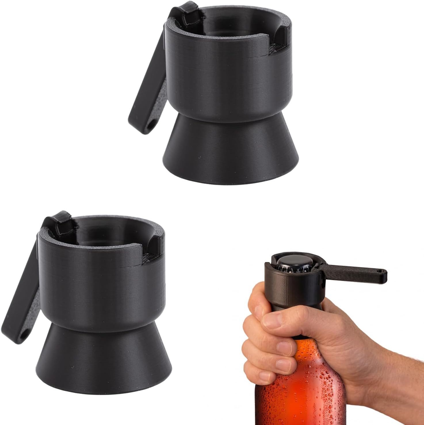 FELIXLEO Flaschenöffner 4 Lustige Flaschenöffner Bieröffner Tragbar Schwarz Party Gadget (1-tlg)