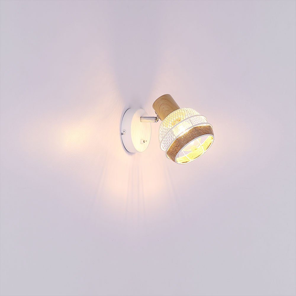 Boho Schlafzimmer Wandlampe inklusive, mit Style Wandleuchte nicht Leuchtmittel etc-shop Wandleuchte,